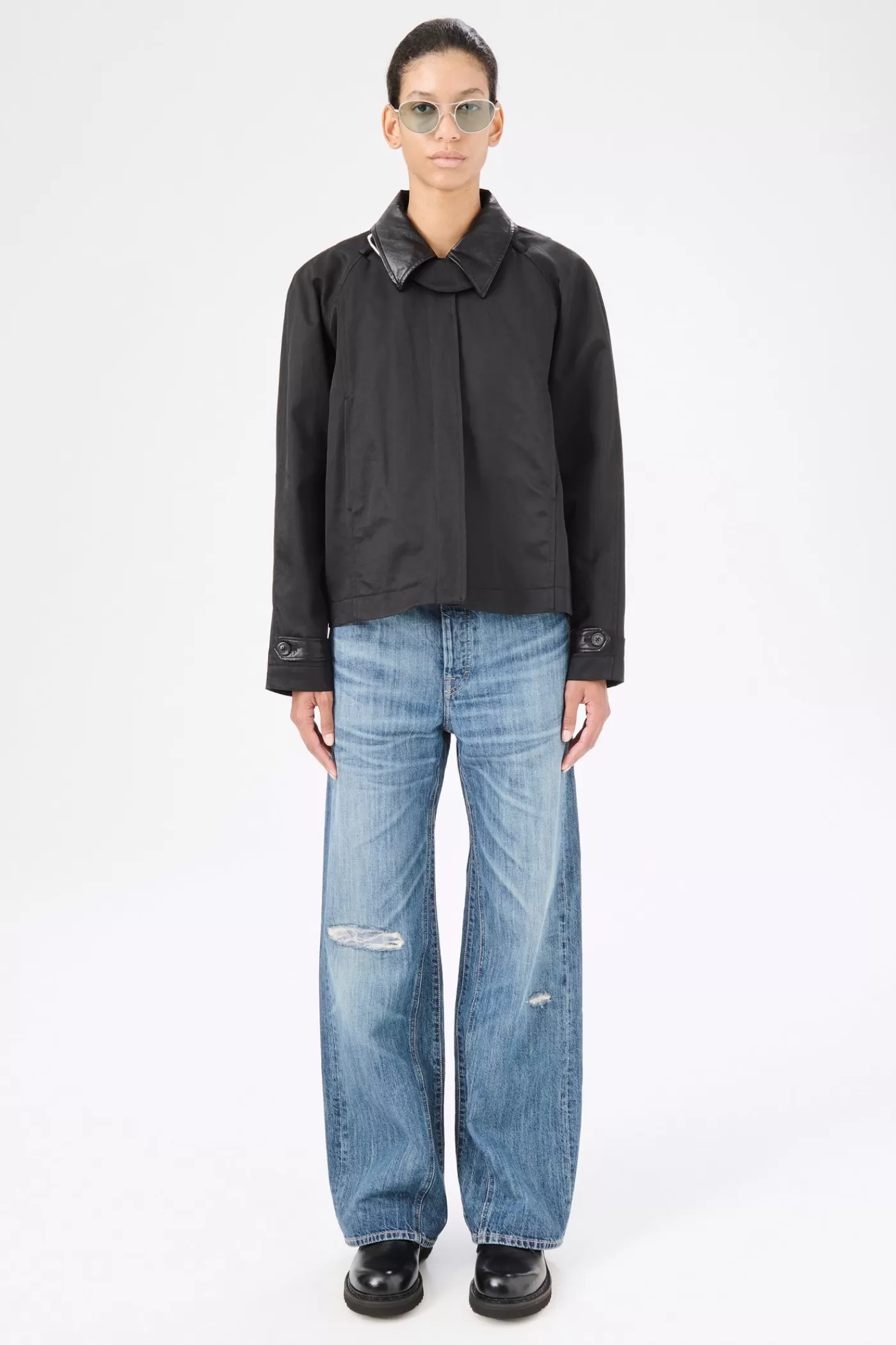 Hot Black Aero Nylon Women Outerwear
