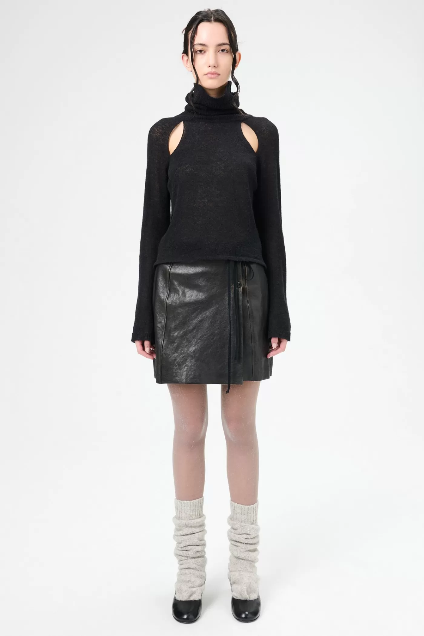 Hot Black Alpaca Women Knitwear