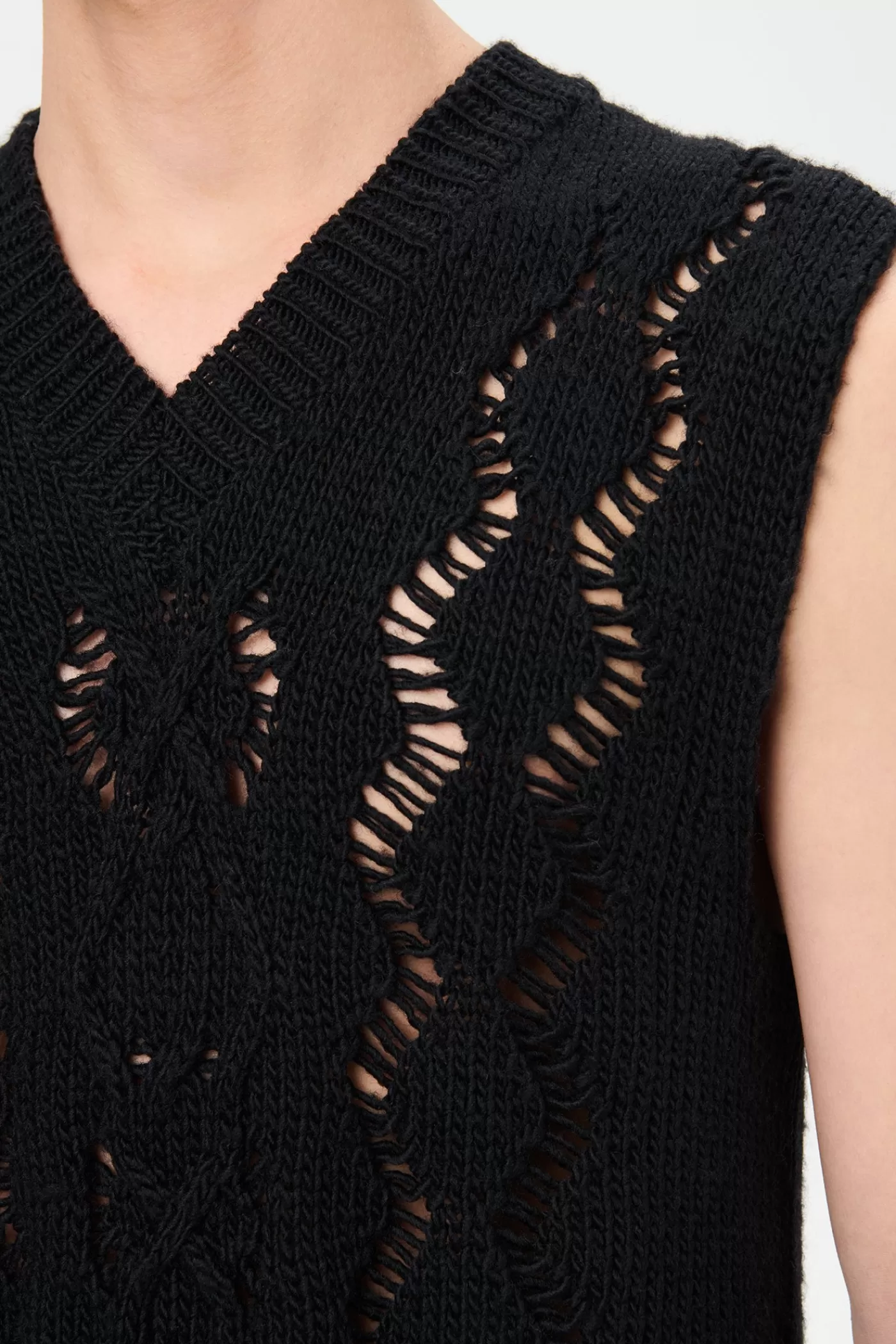Sale Black Fisherman Wool Knitwear