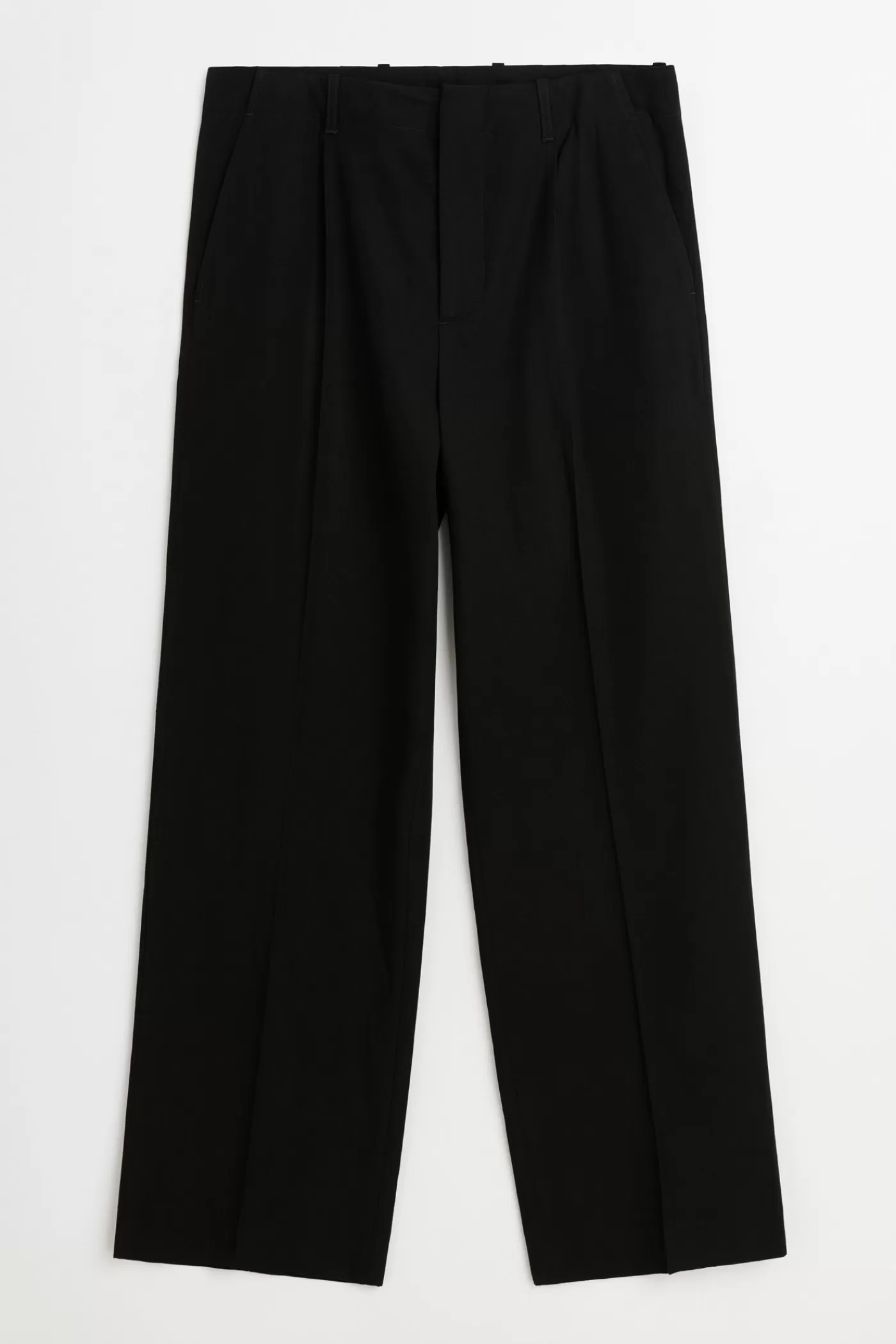 New Black Lyo Wool Trousers