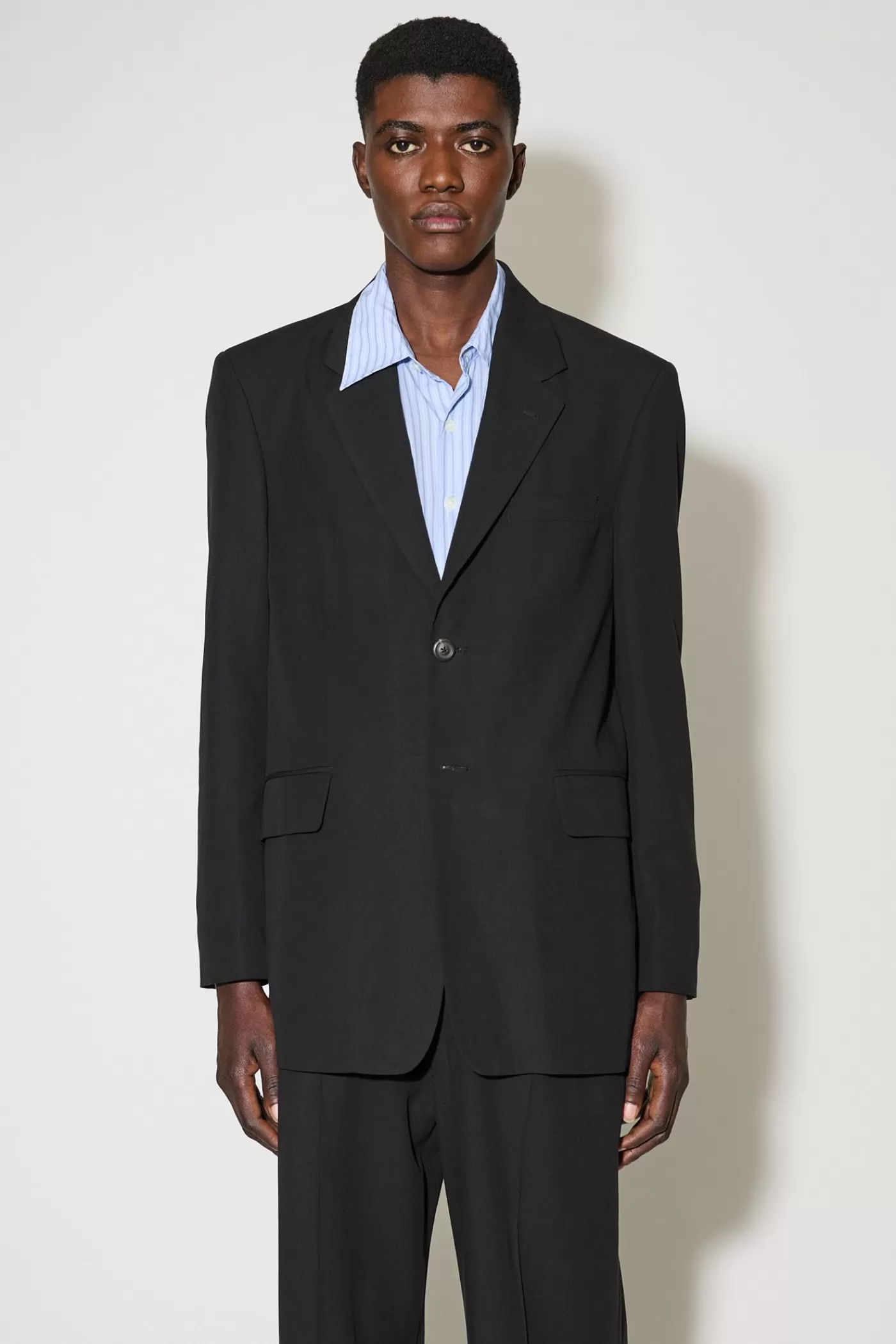 Flash Sale Black Lyo Wool Suiting