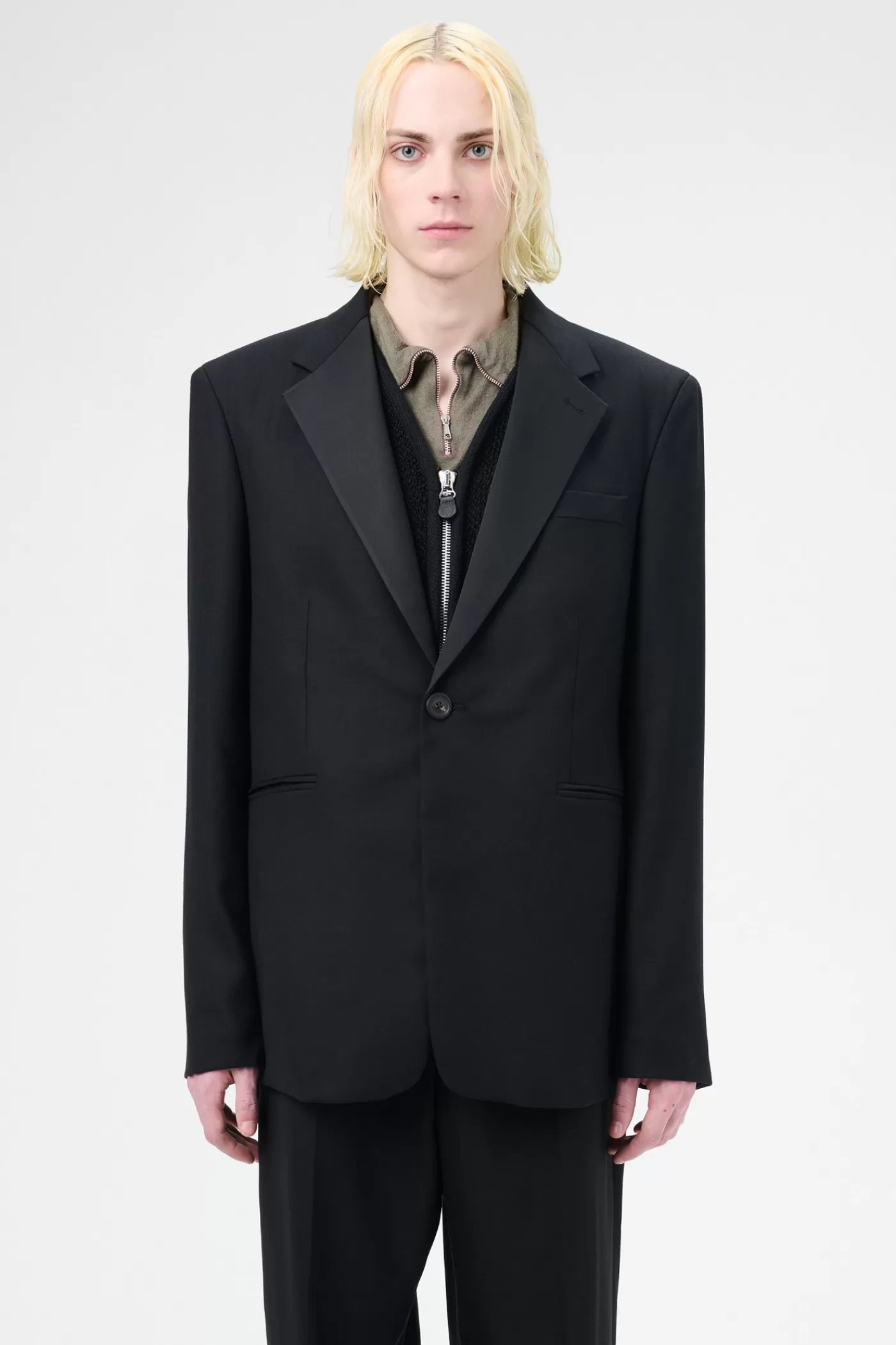 Flash Sale Black Panama Wool Suiting
