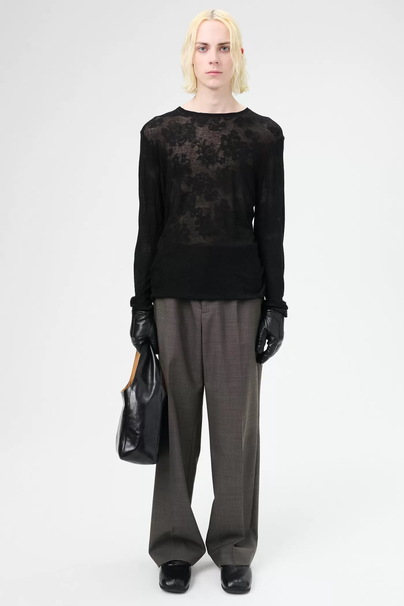 Hot Black Romantic Thermal Paisley Jersey