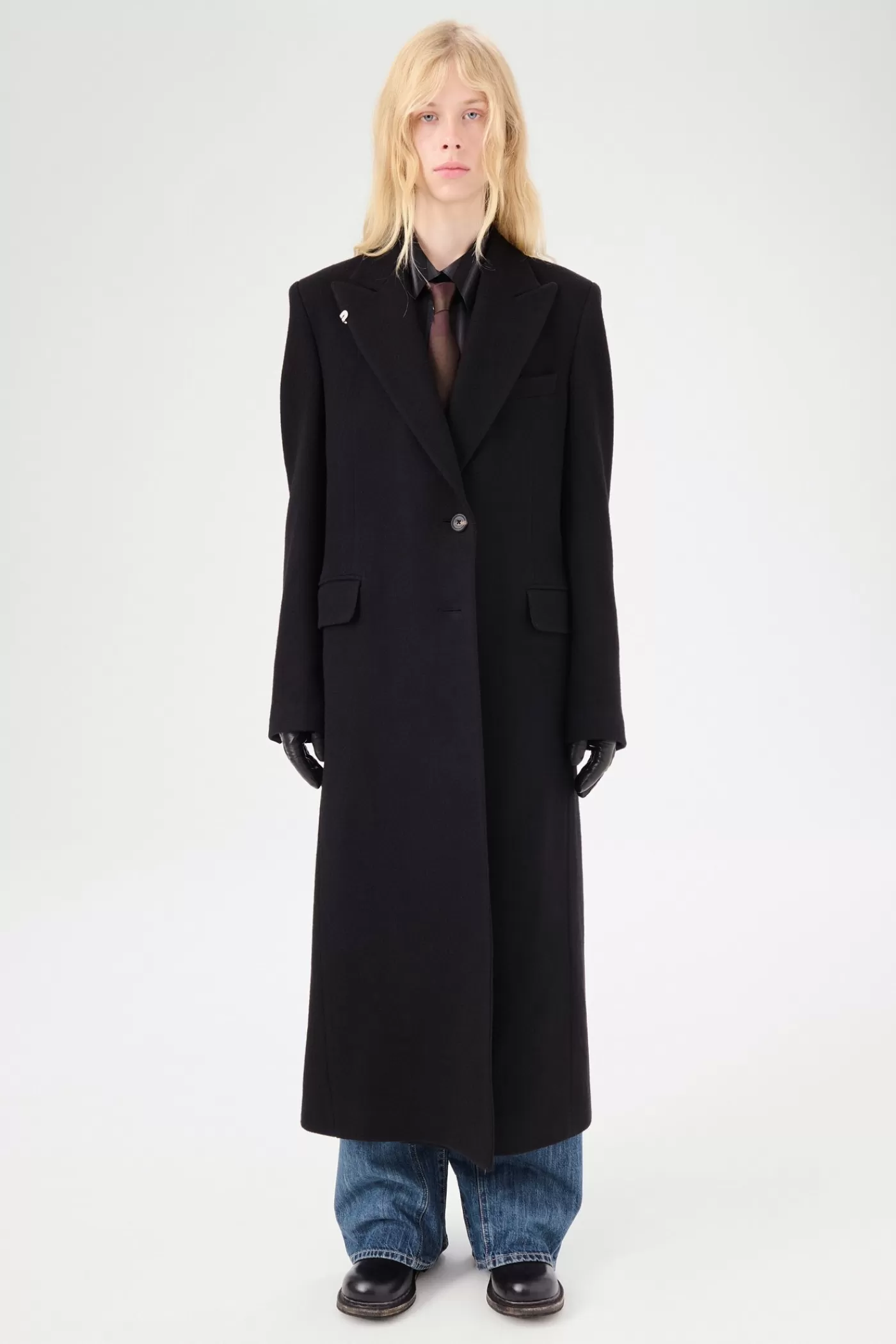 Discount Black Slyly Herringbone Women Outerwear