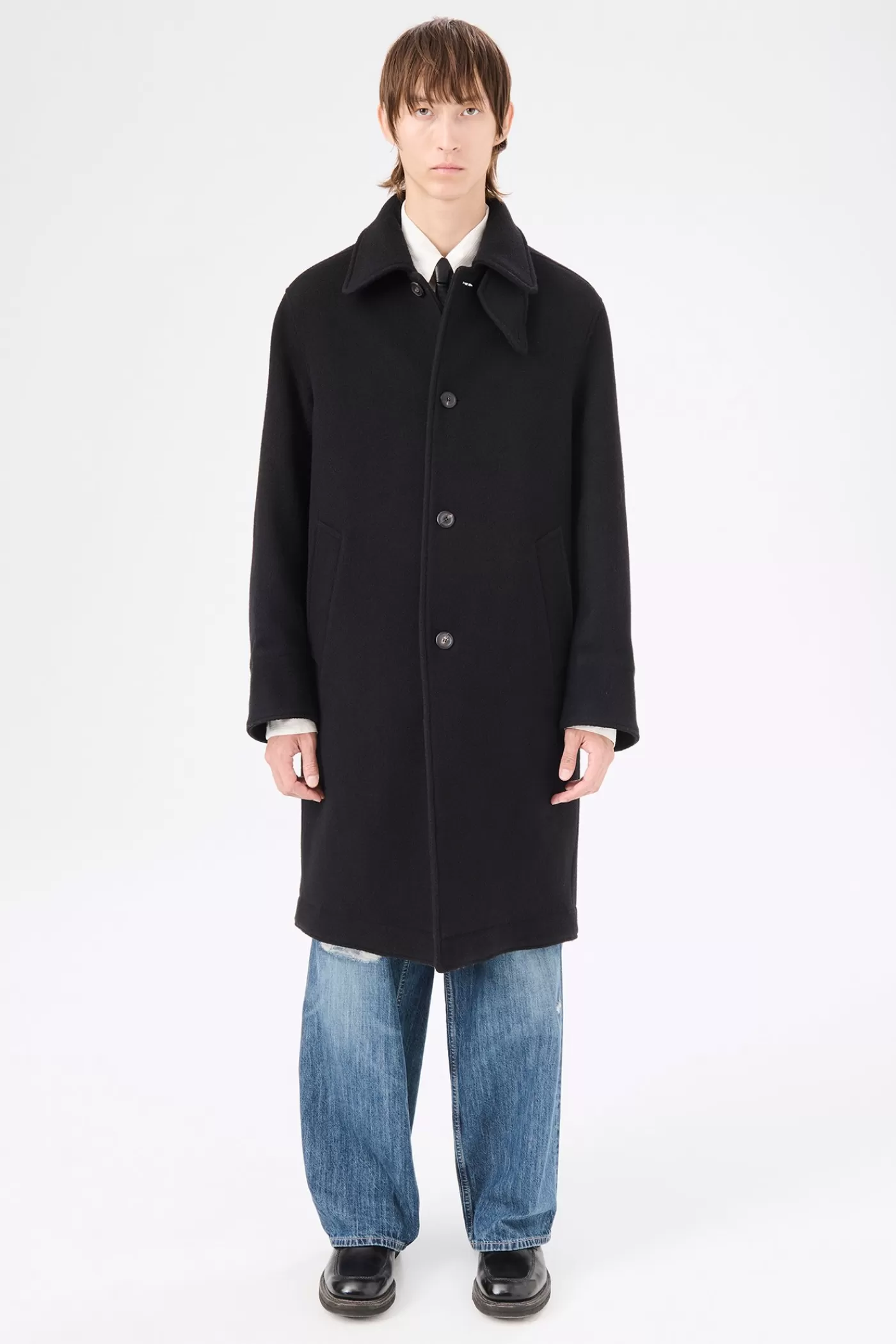 Sale Black Slyly Herringbone Outerwear