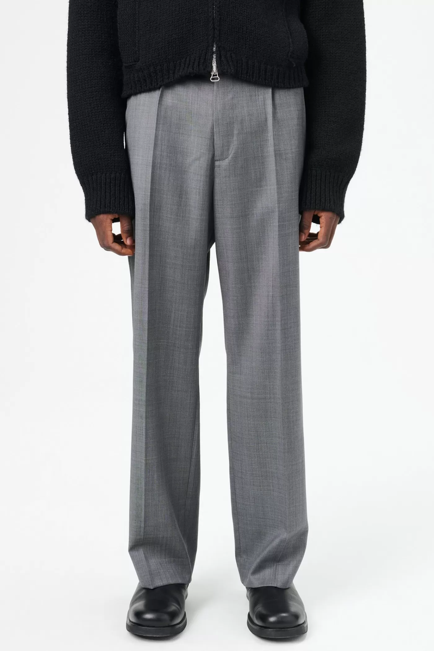Flash Sale Dark Grey Flow Wool Trousers