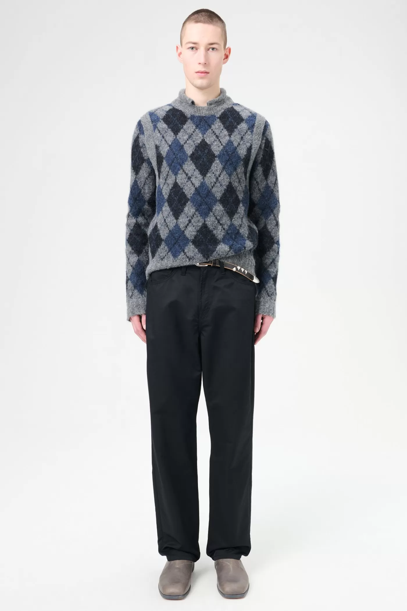 Fashion Deluxe Black Exquisite Weave Trousers