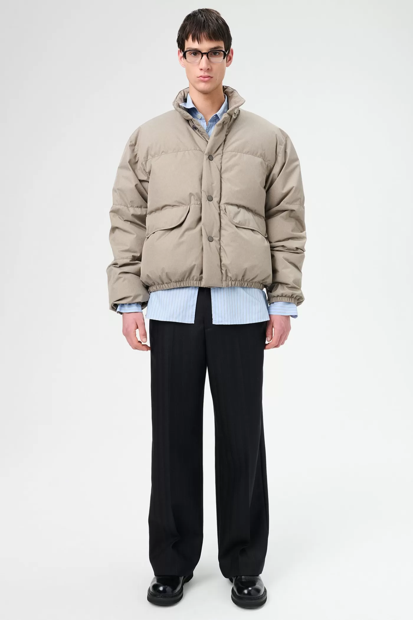 Sale Doubleganger Beige Mel Nylon Outerwear