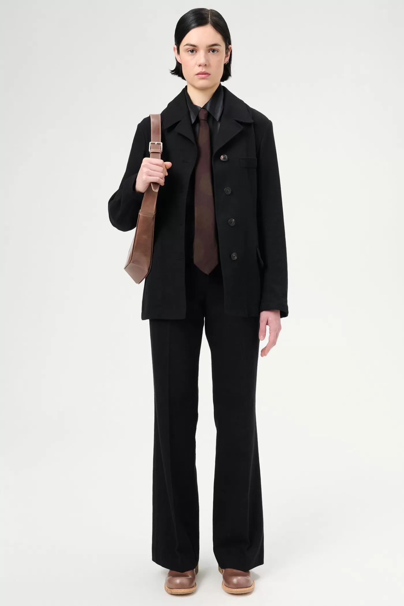 Online Draping Black Canvas Women Suiting