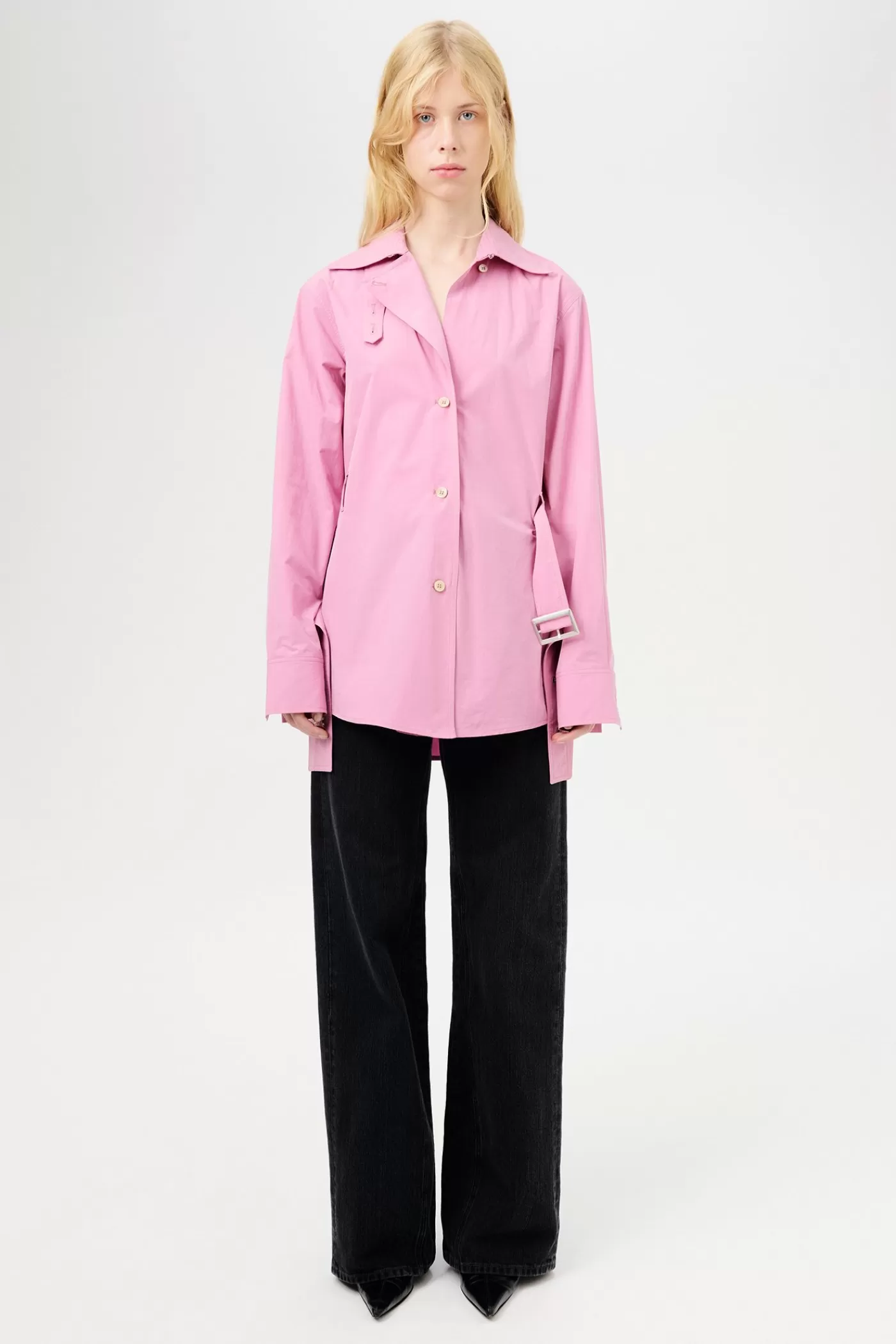 Online Duchess Pink Organic Poplin Women Shirting
