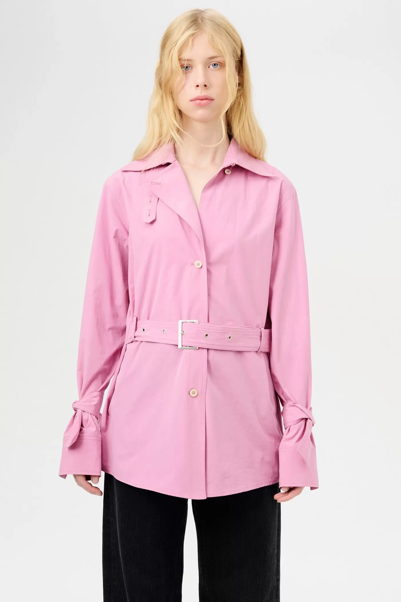 Online Duchess Pink Organic Poplin Women Shirting