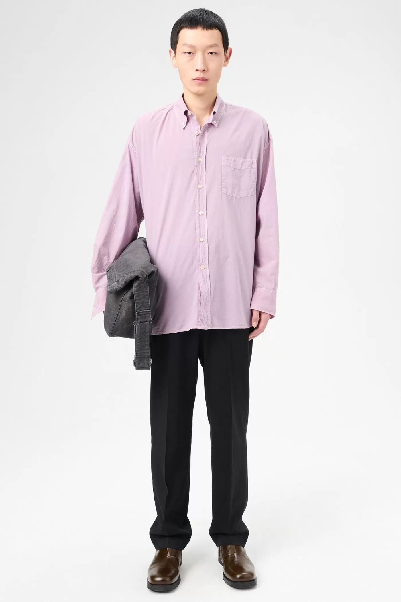 Online Dusty Lilac Cotton Voile Shirting