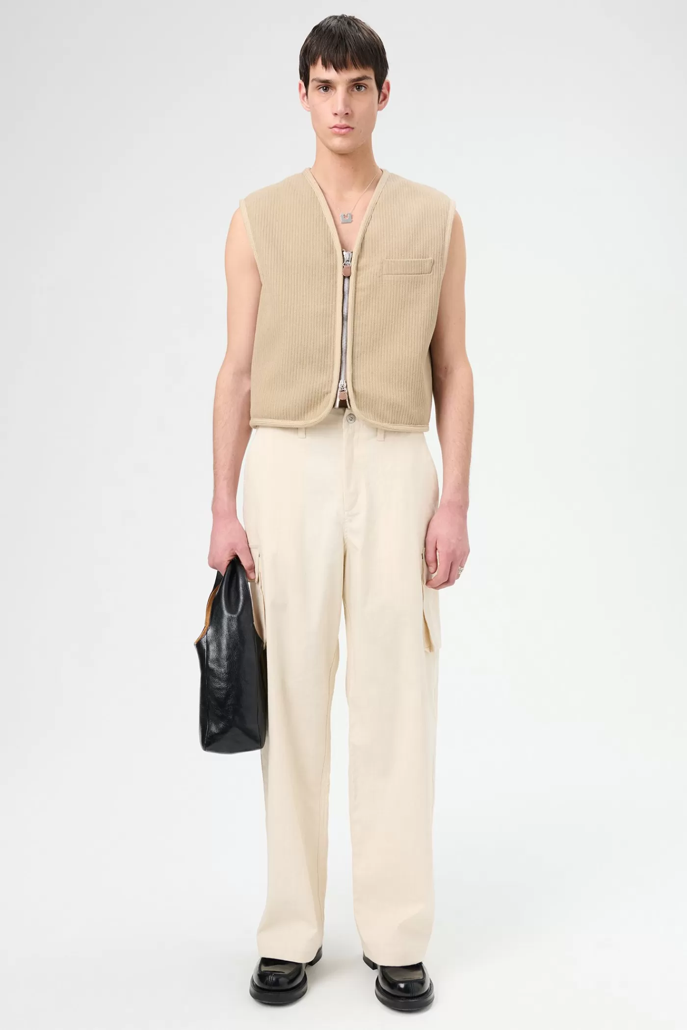 Cheap Ecru Canal Stripe Trousers