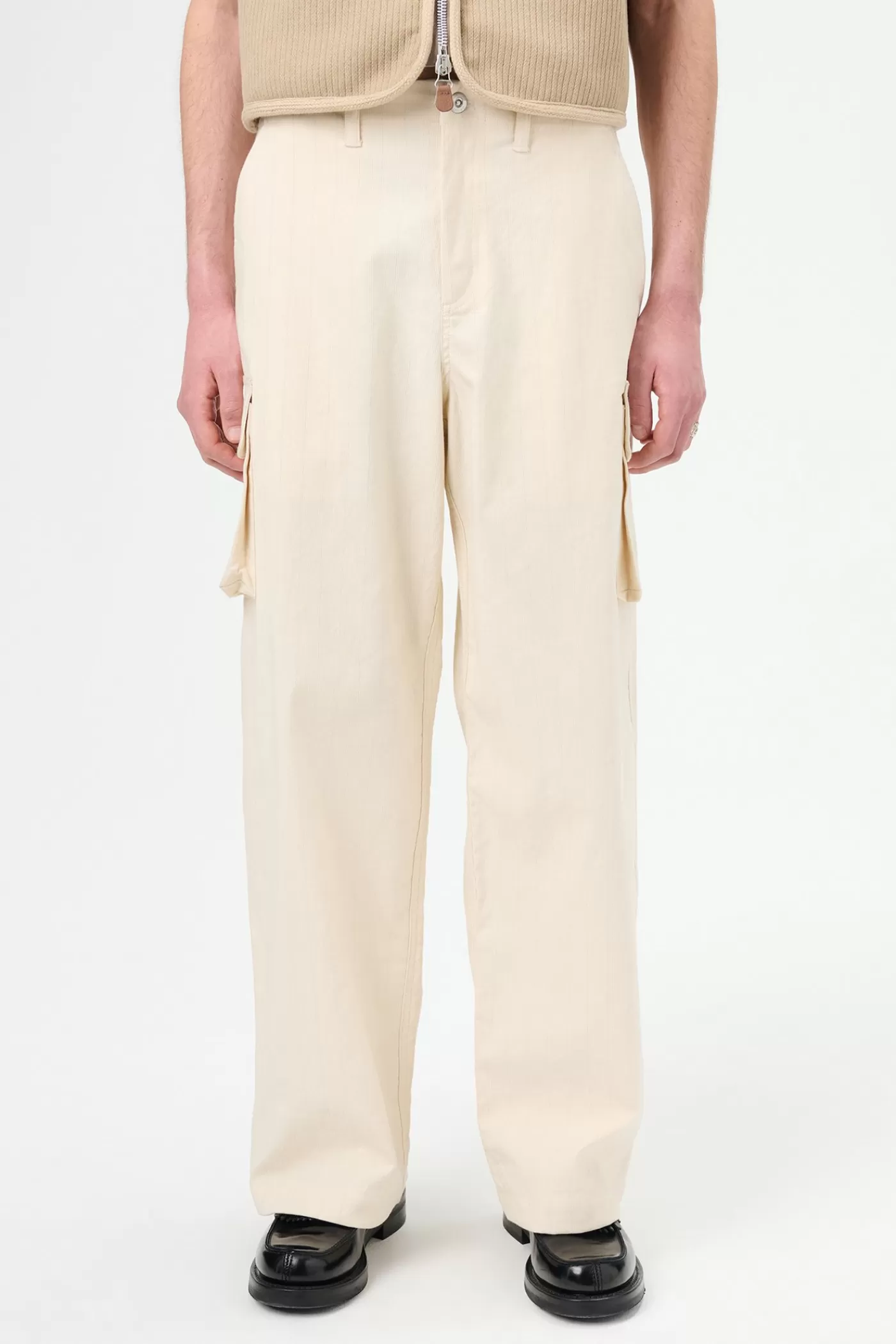 Cheap Ecru Canal Stripe Trousers