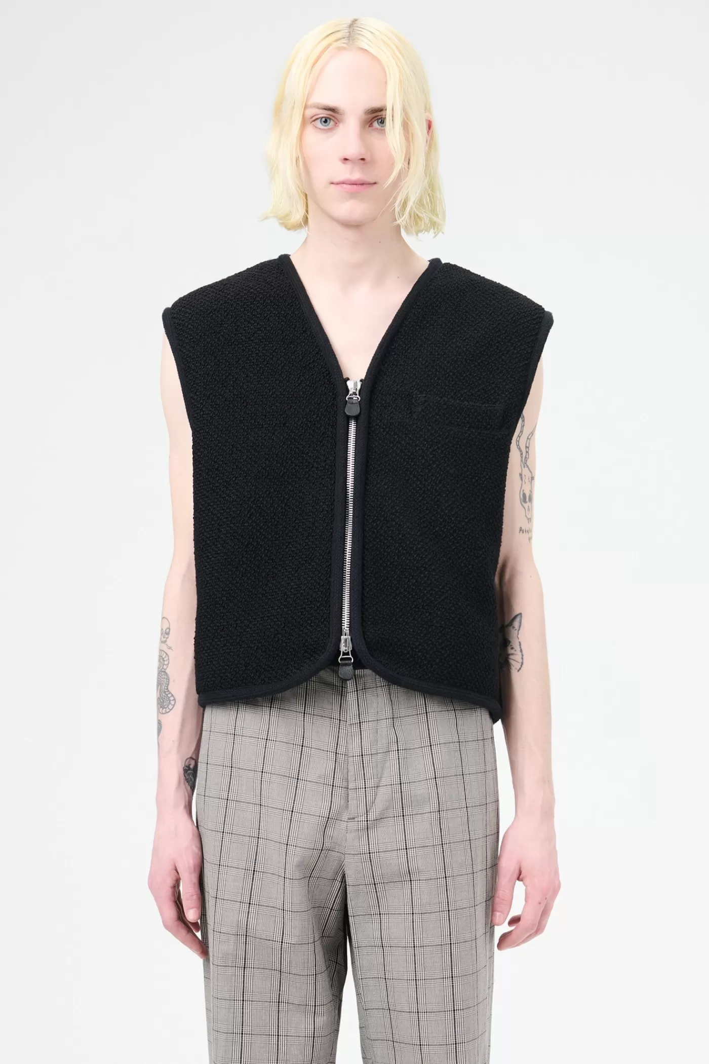Discount Evening Black Boucle Wool Outerwear