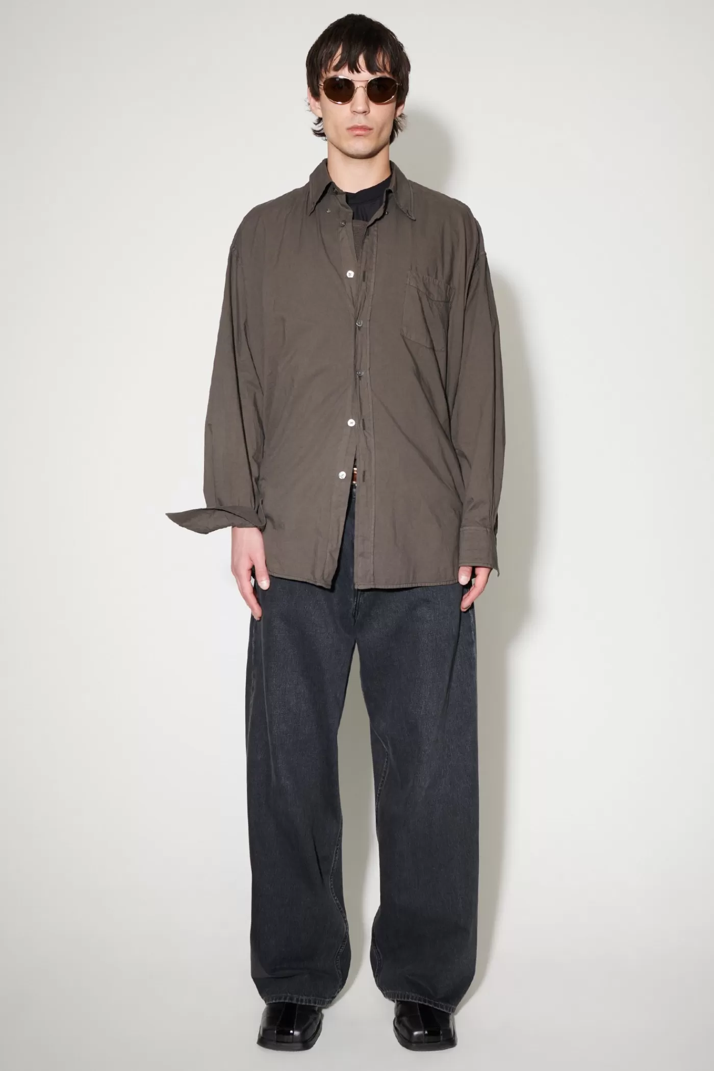 Cheap Faded Brown Cotton Voile Shirting