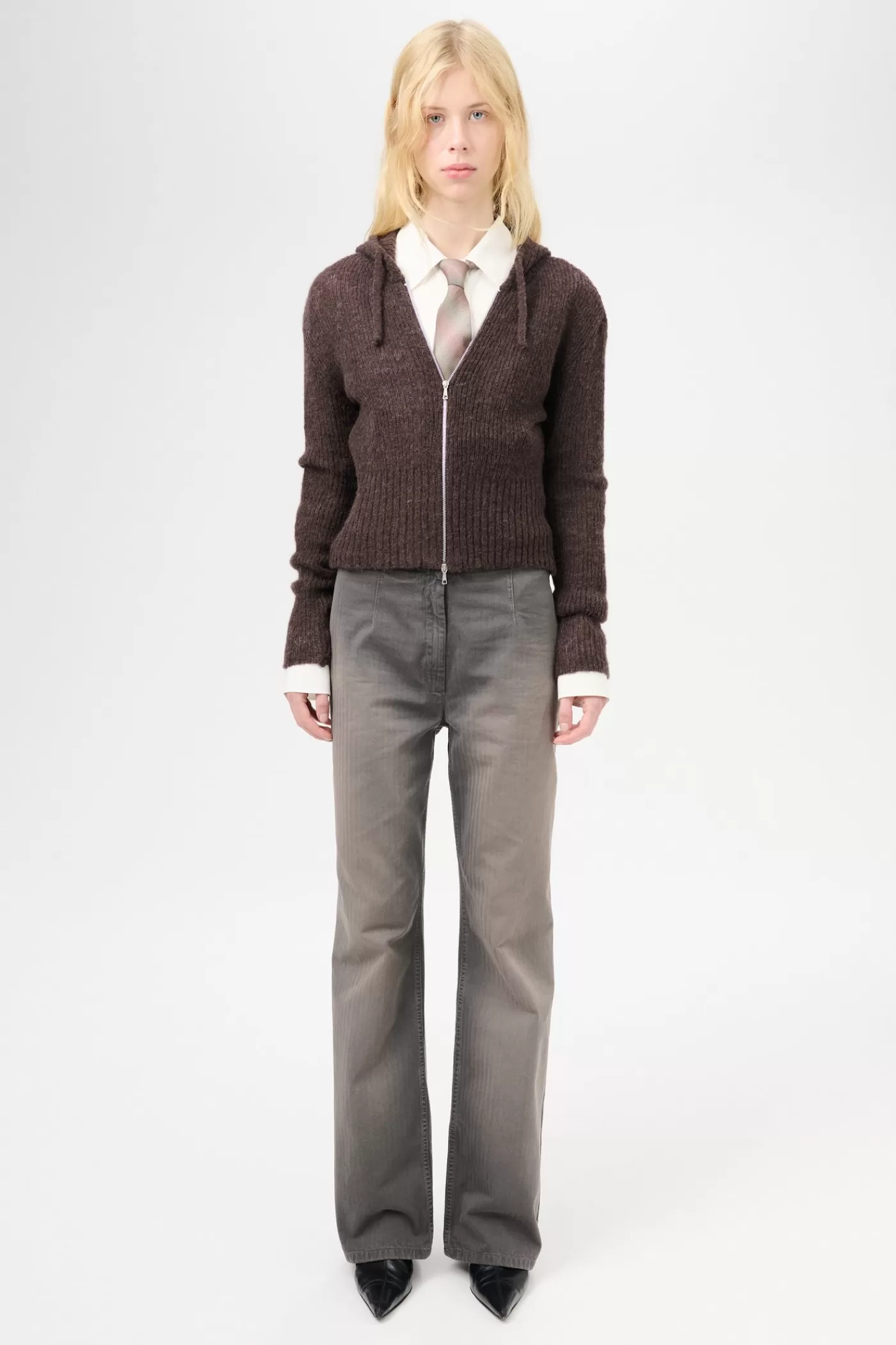 Sale French Sun Faded Herringbone Women Trousers