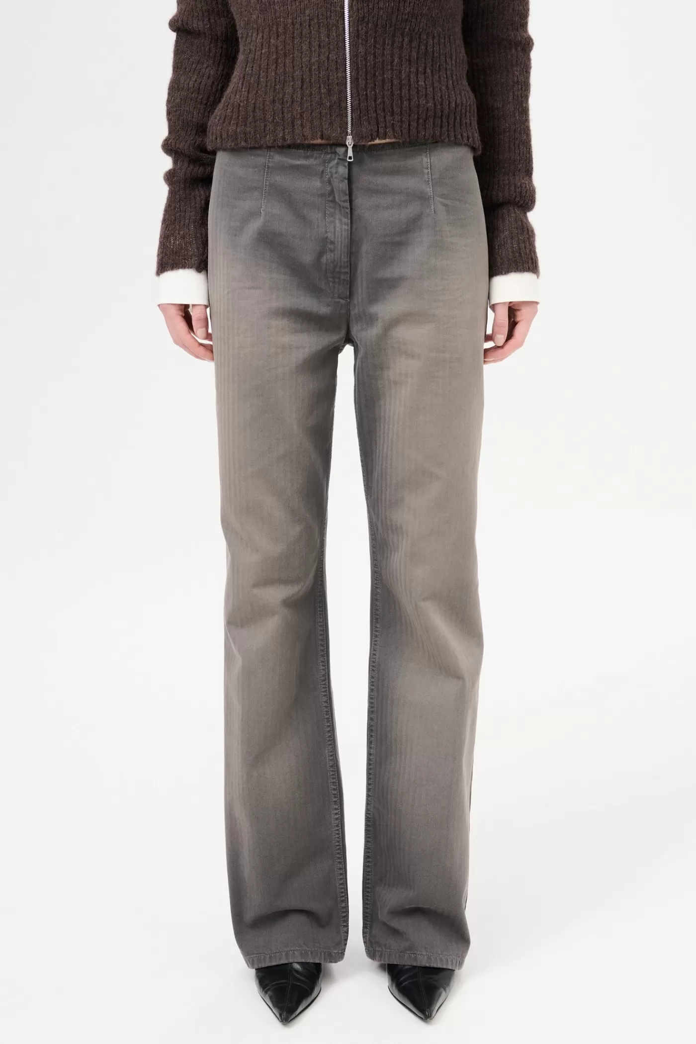 Sale French Sun Faded Herringbone Women Trousers