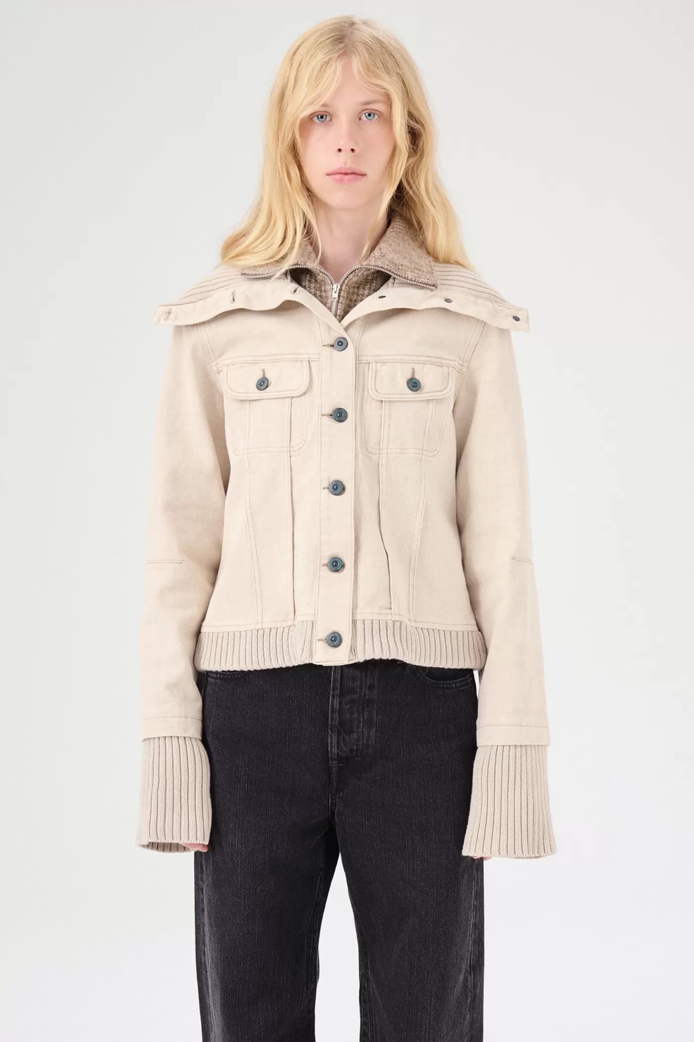 Cheap Ghost Attic Wash Denim Women Outerwear
