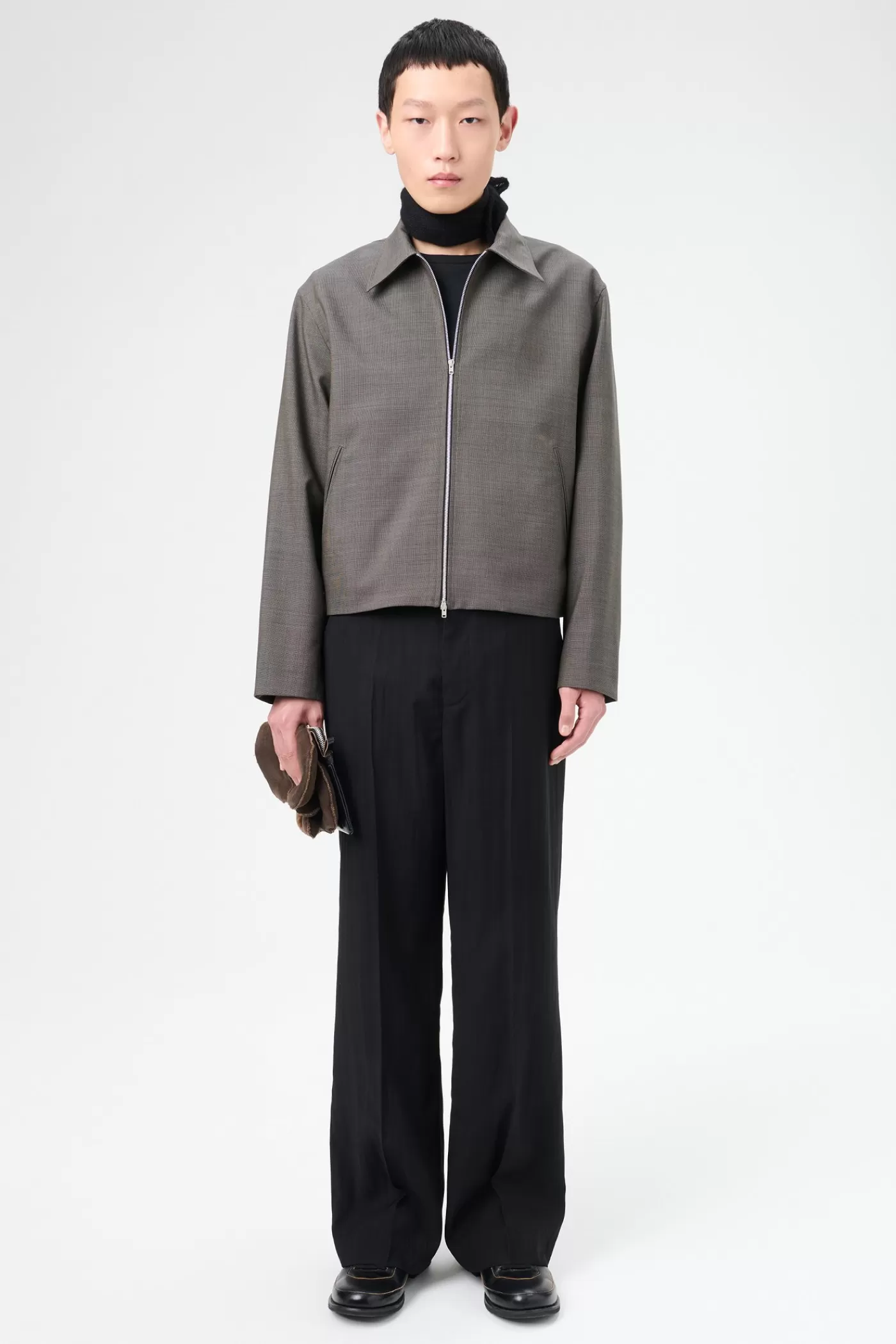 Online Grey Atom Check Wool Suiting | Outerwear
