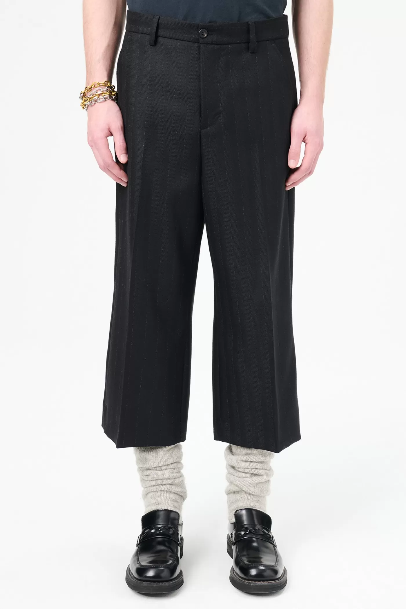 Outlet Maitre D Black Wool Trousers