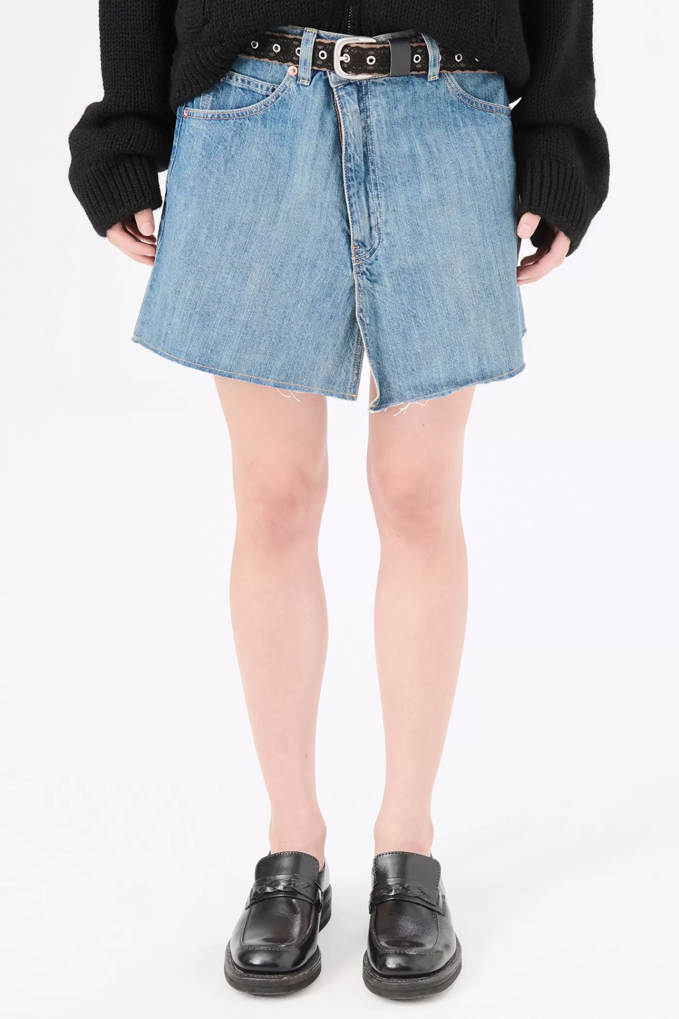 Flash Sale Mid Blue Denim Women Skirts