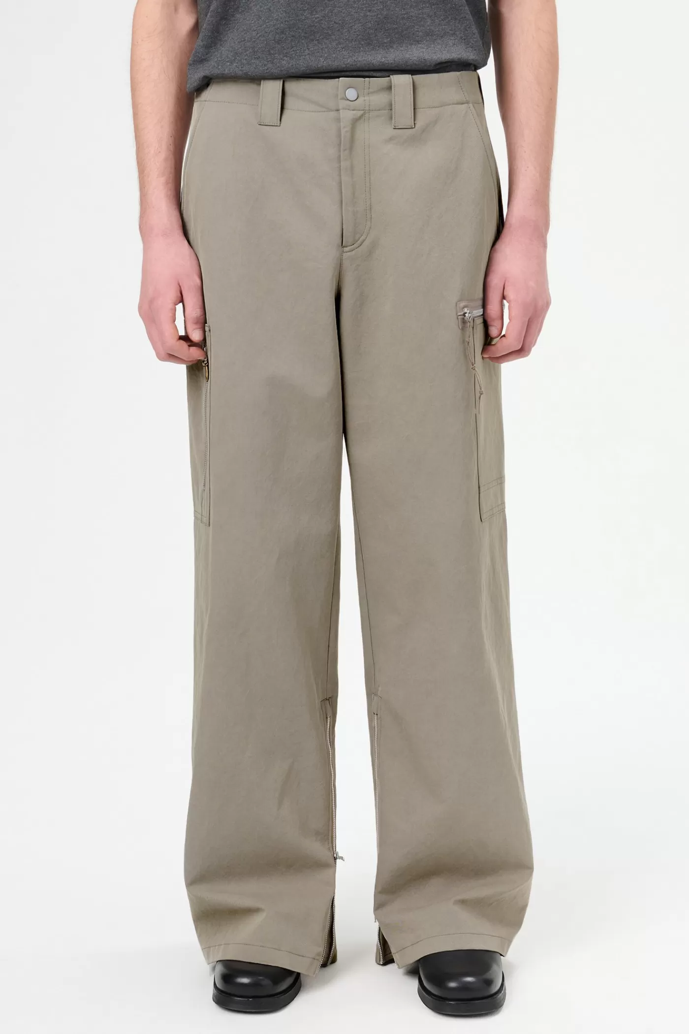 Hot Pebble High Twist Twill Trousers