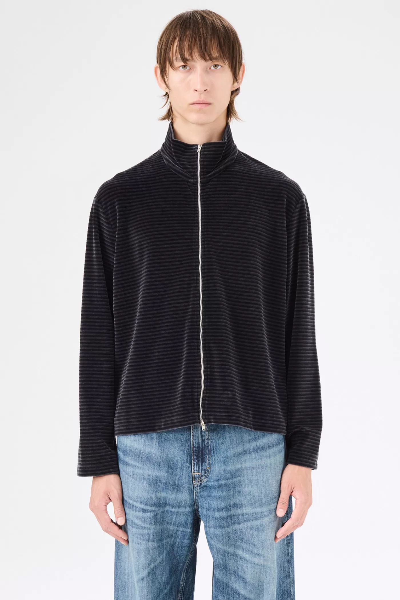 Discount Phantom Stripe Velour Jersey
