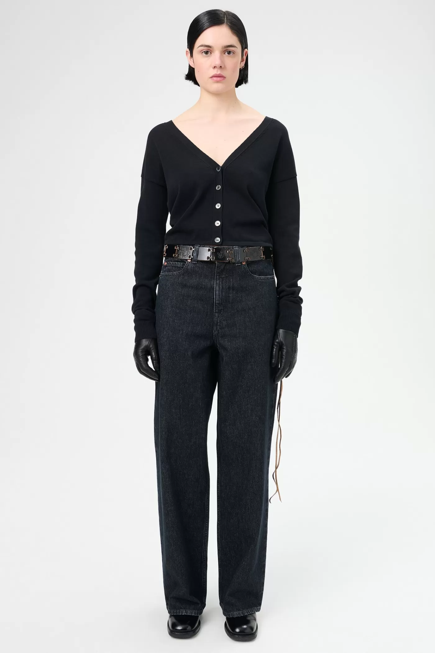 Hot Shadow Black Crispy Cotton Women Knitwear
