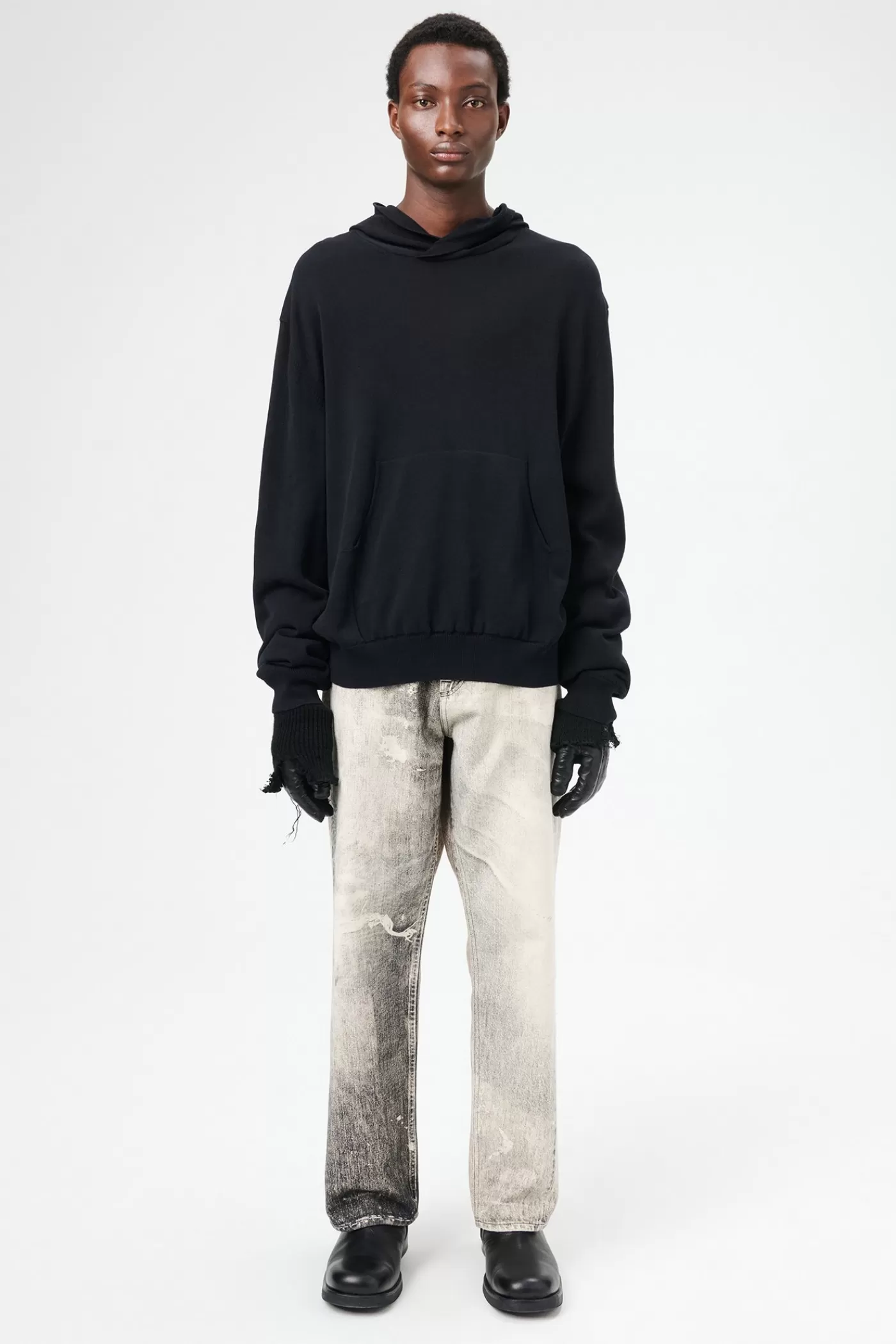 Clearance Shadow Black Crispy Cotton Knitwear