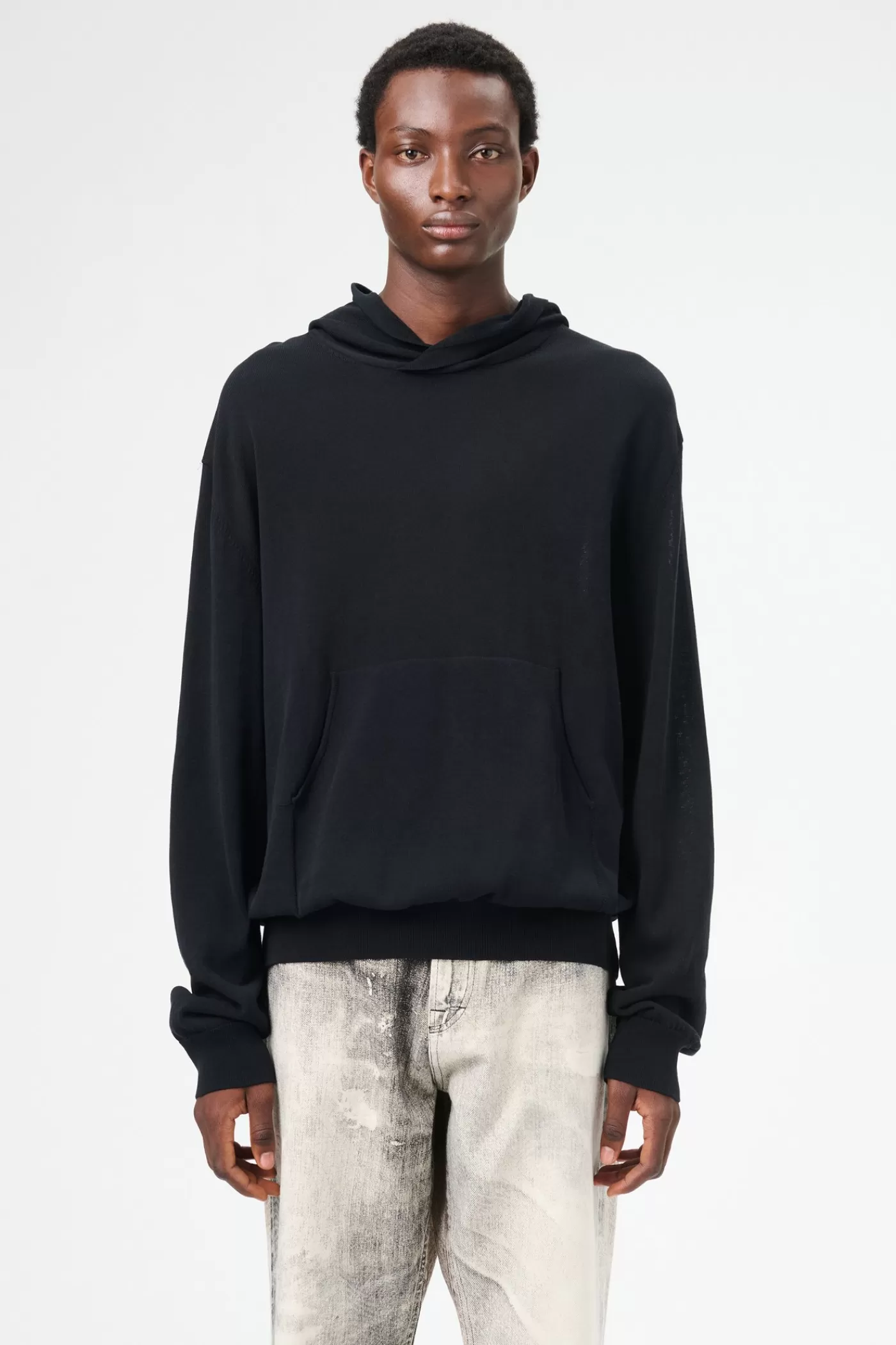 Clearance Shadow Black Crispy Cotton Knitwear