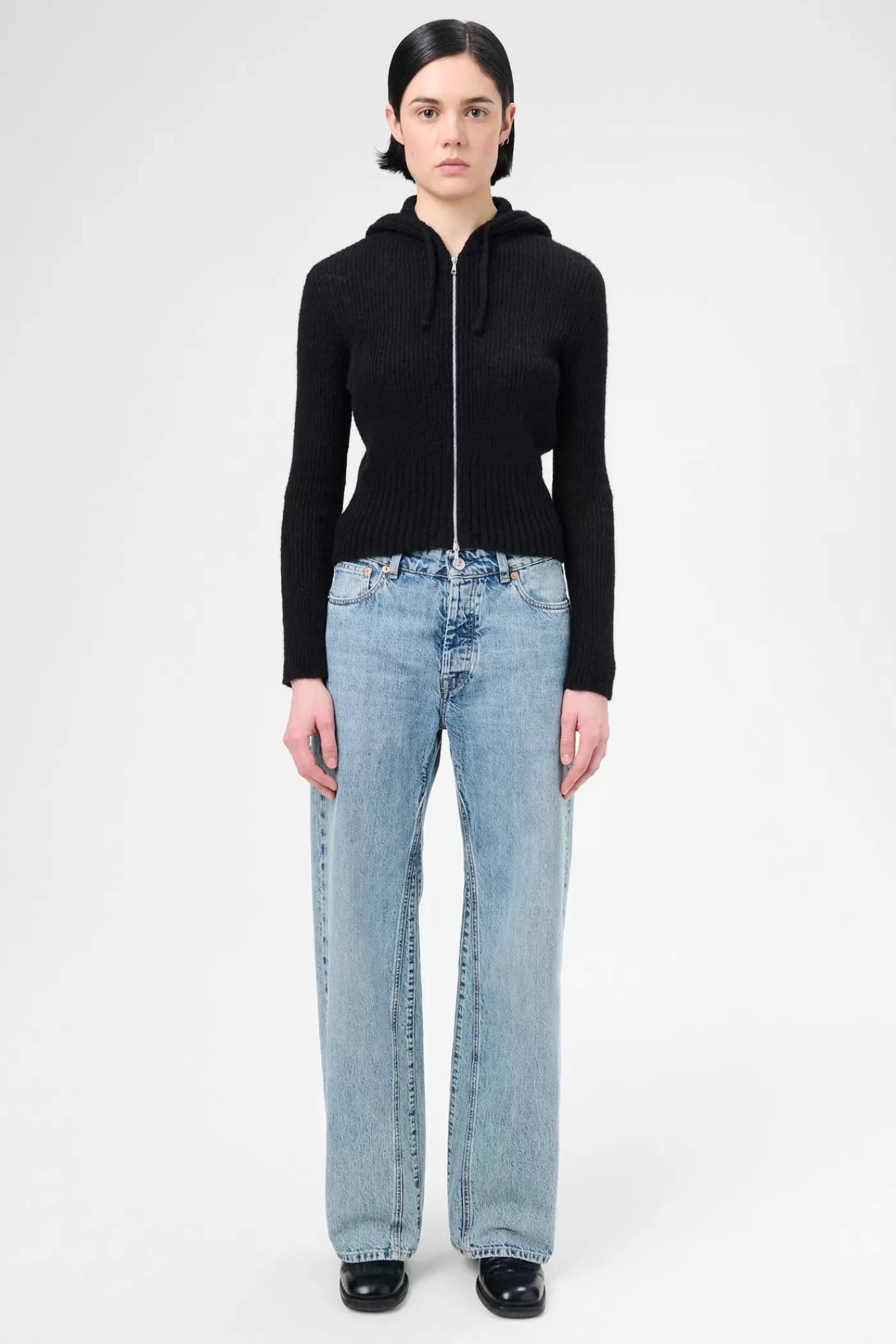 Cheap Shadow Wash Denim Women Jeans