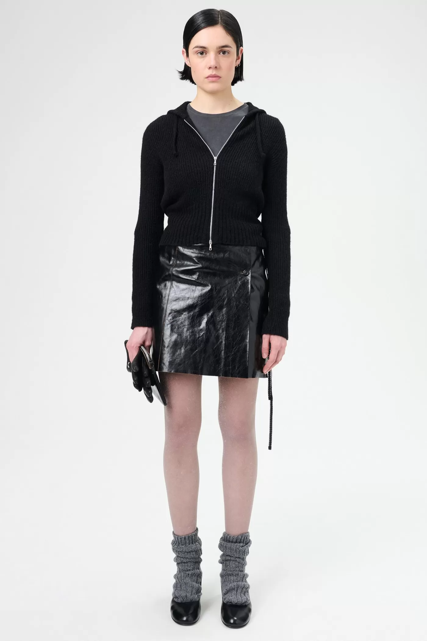 Online True Dye Black Leather Women Leather | Skirts