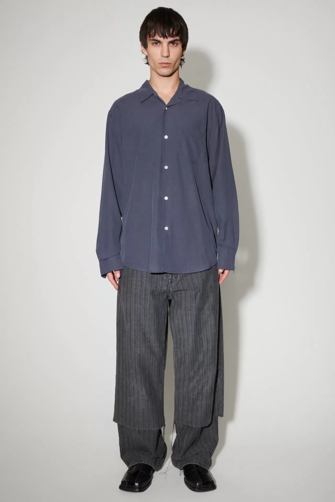 Online Vintage Blue Fine Silk Shirting