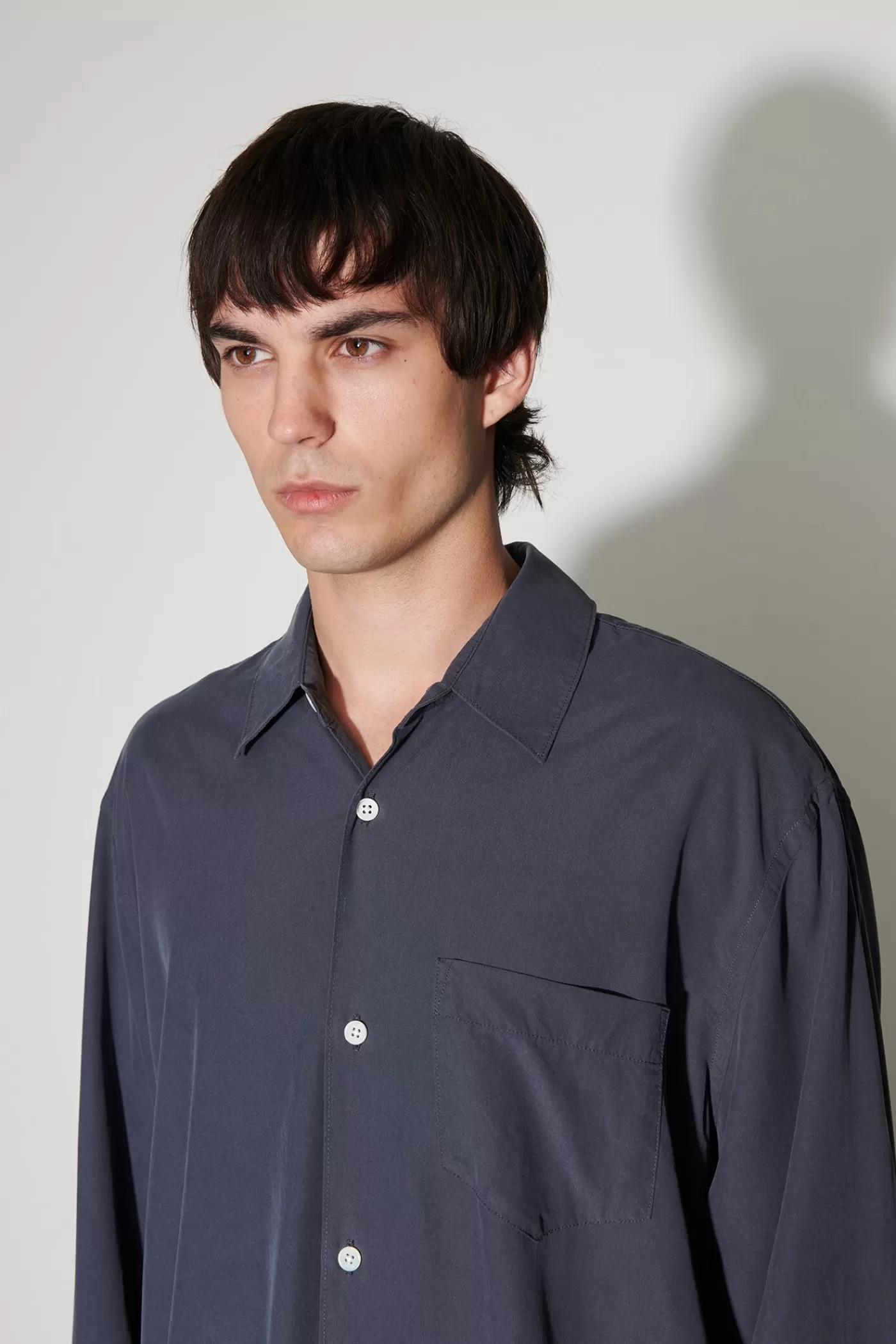 Online Vintage Blue Fine Silk Shirting