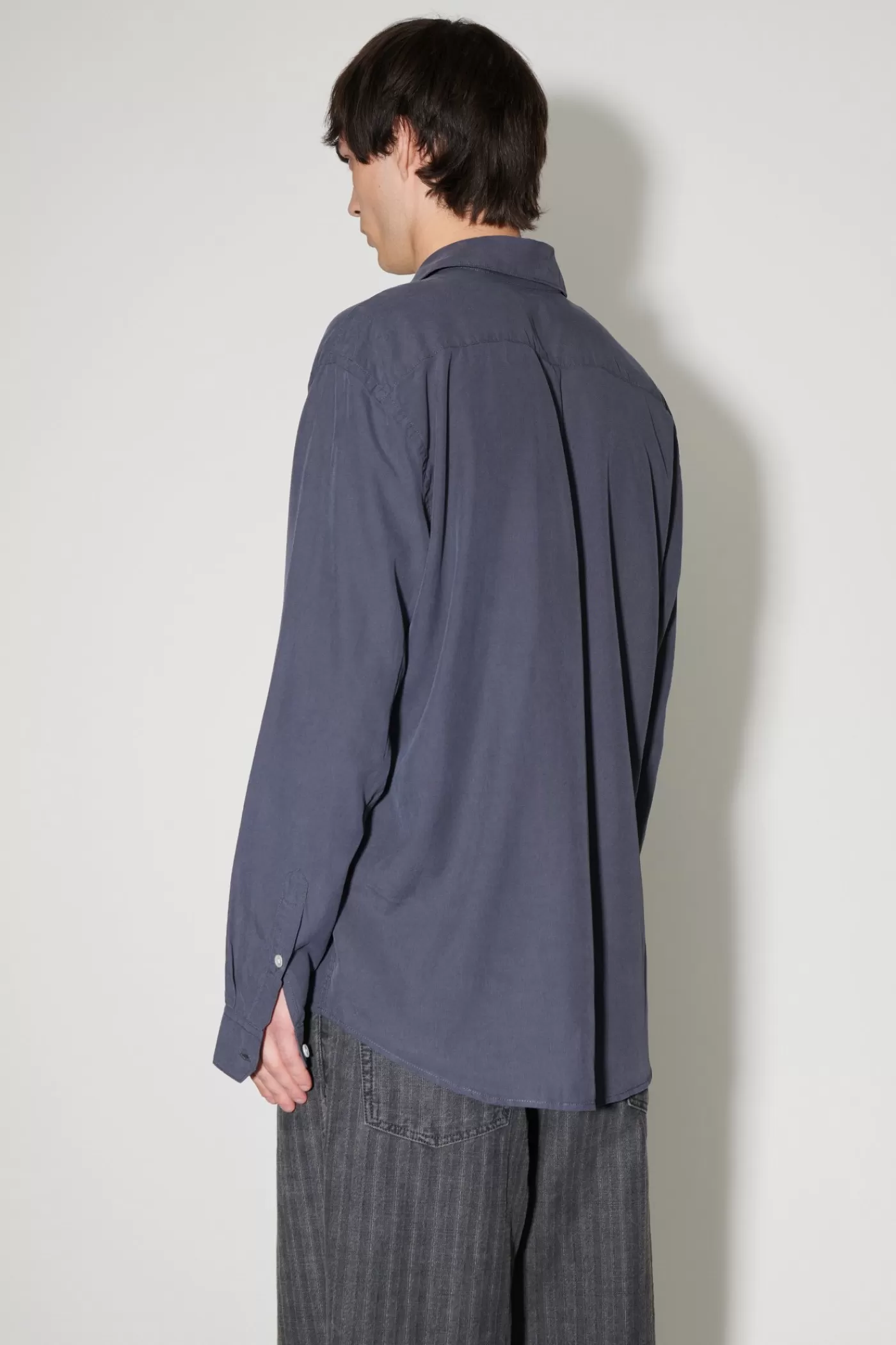Online Vintage Blue Fine Silk Shirting