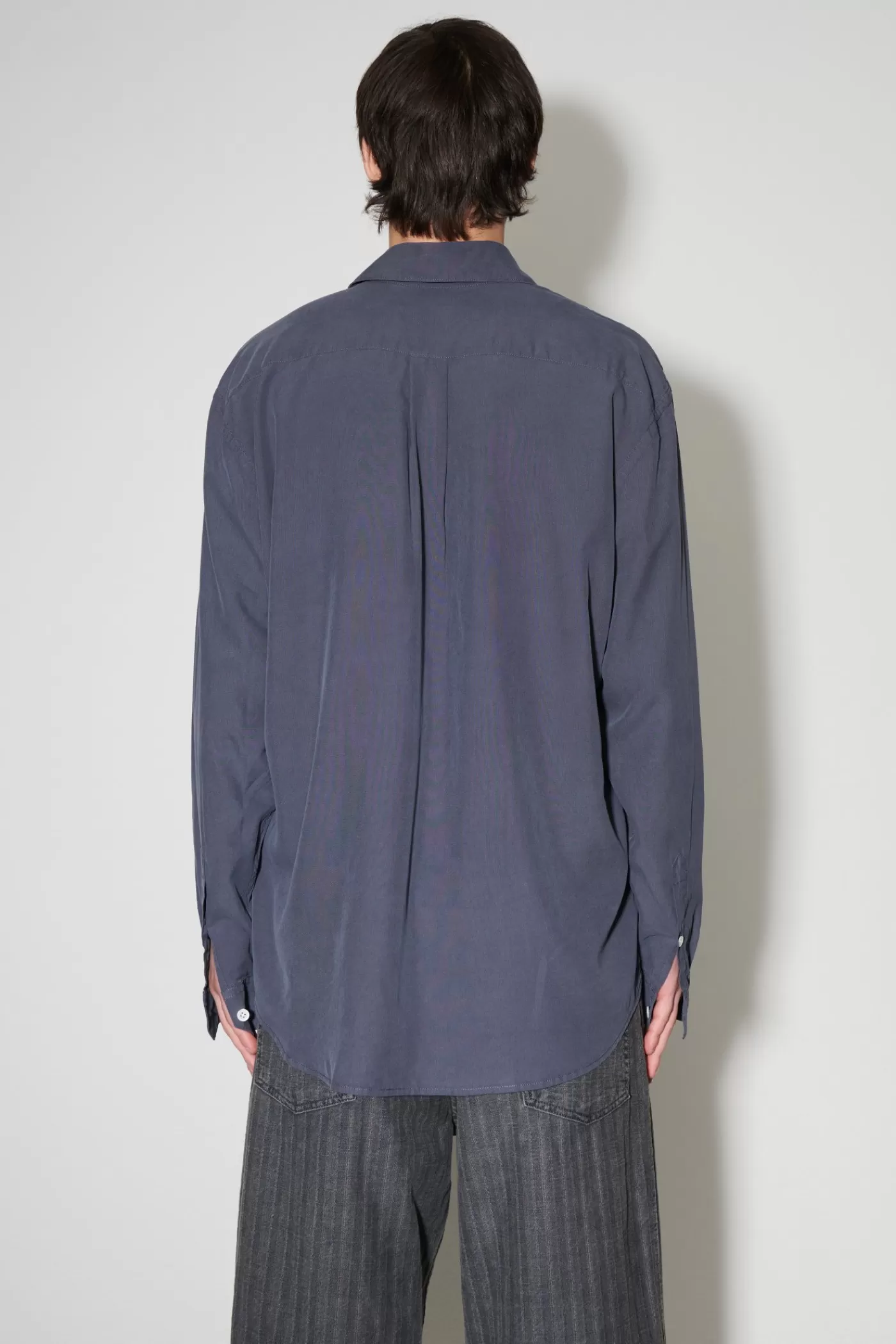 Online Vintage Blue Fine Silk Shirting