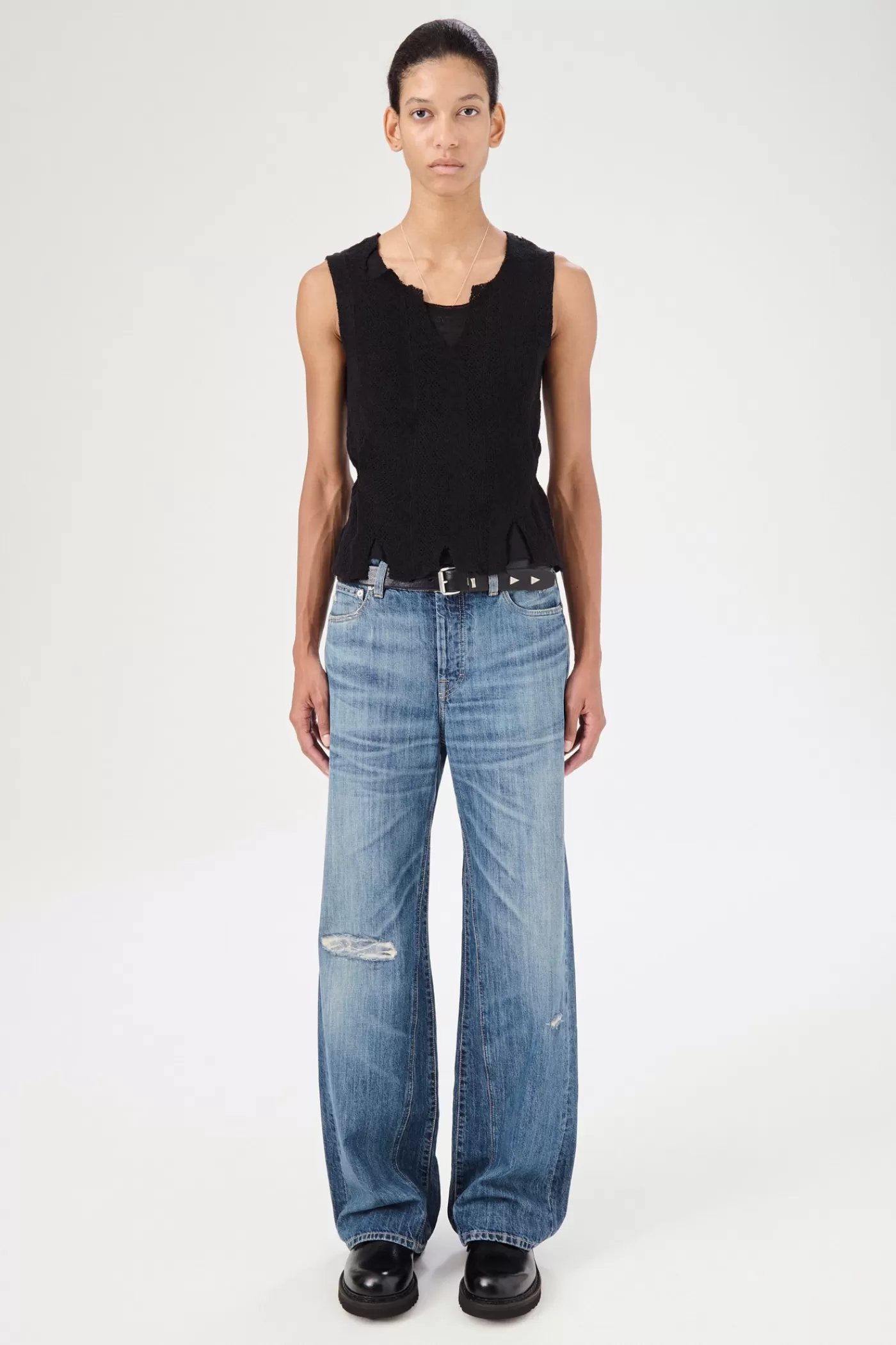 Sale Vintage Rubber Repair Denim Women Jeans