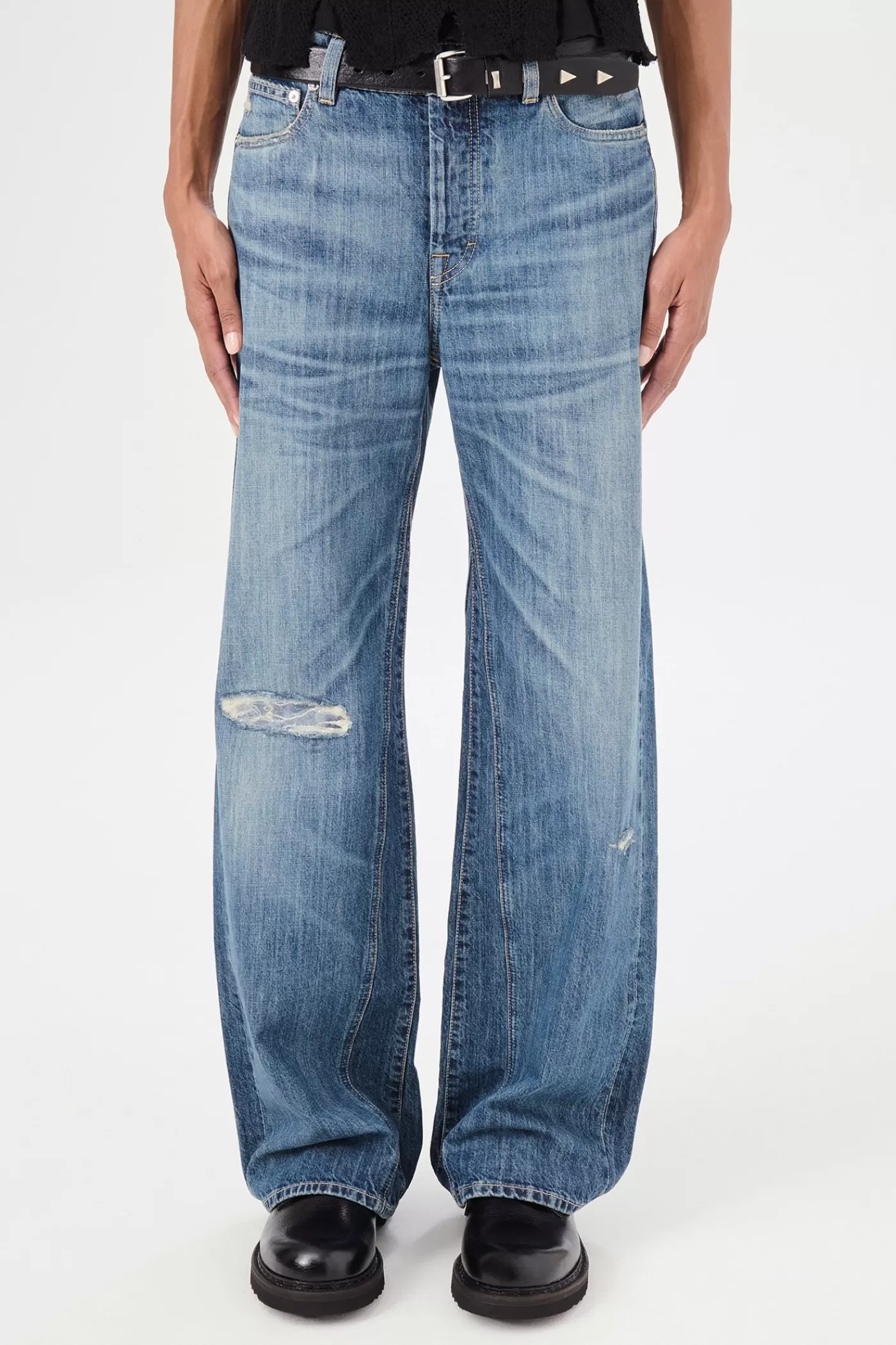 Sale Vintage Rubber Repair Denim Women Jeans