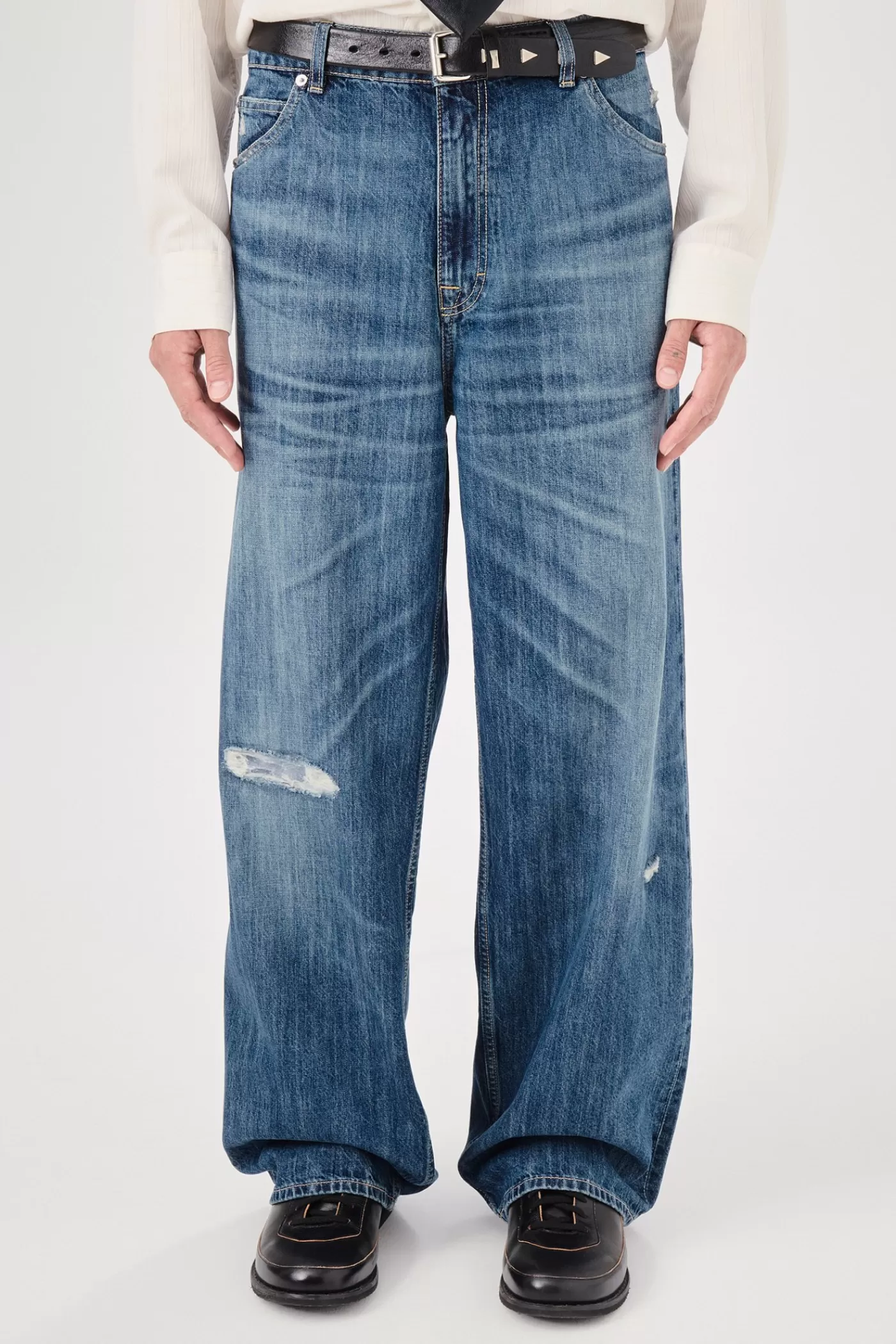 Store Vintage Rubber Repair Denim Jeans