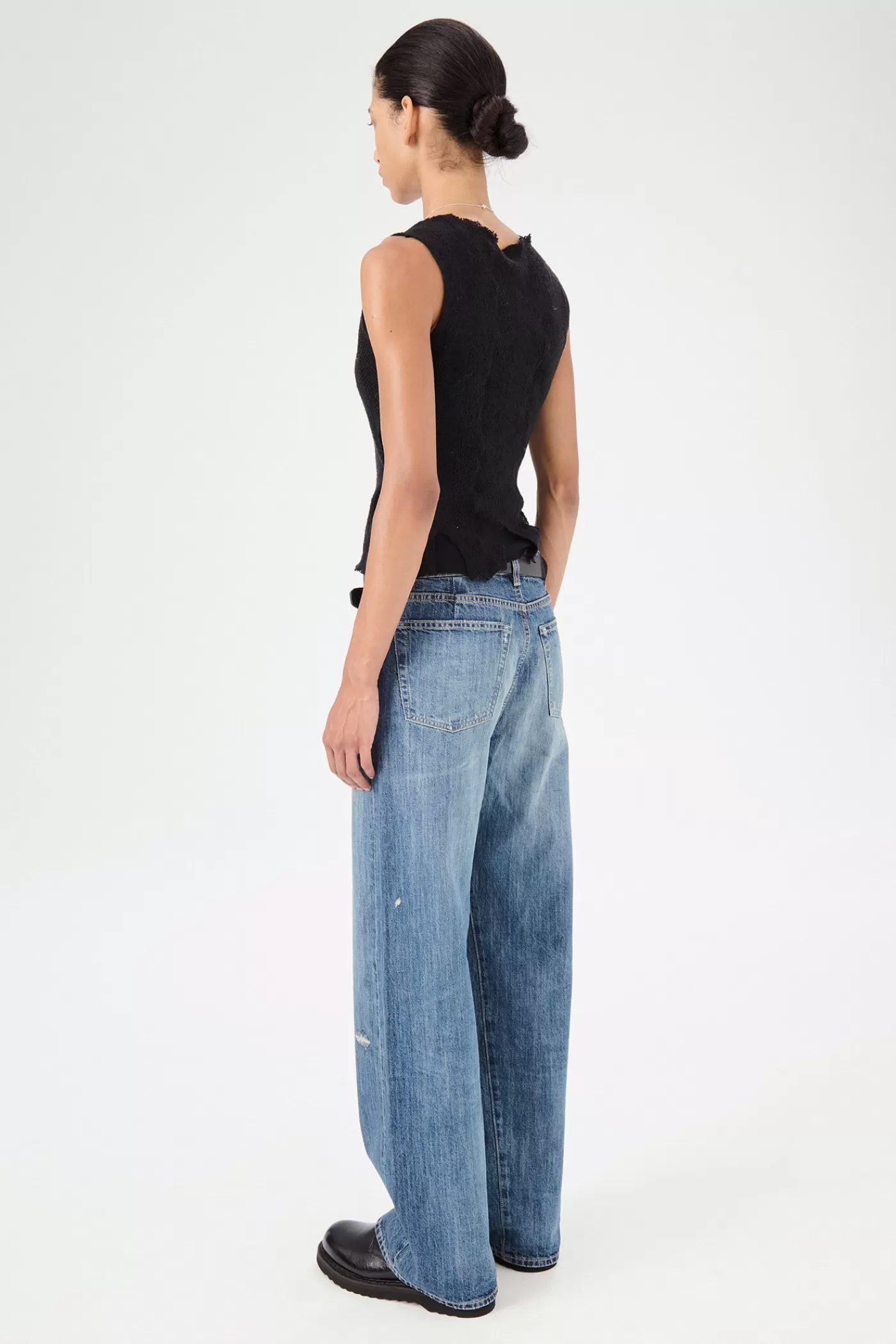 Sale Vintage Rubber Repair Denim Women Jeans
