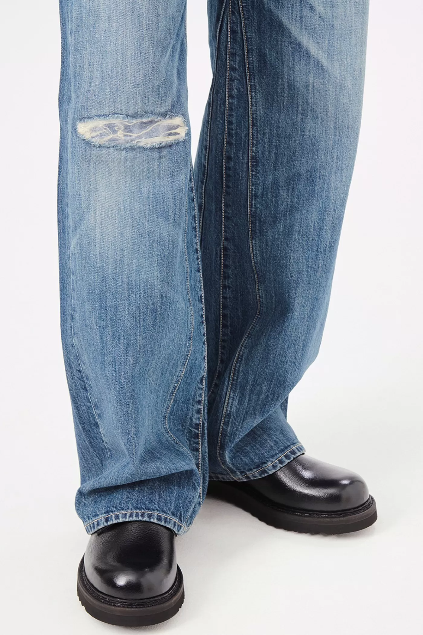 Sale Vintage Rubber Repair Denim Women Jeans
