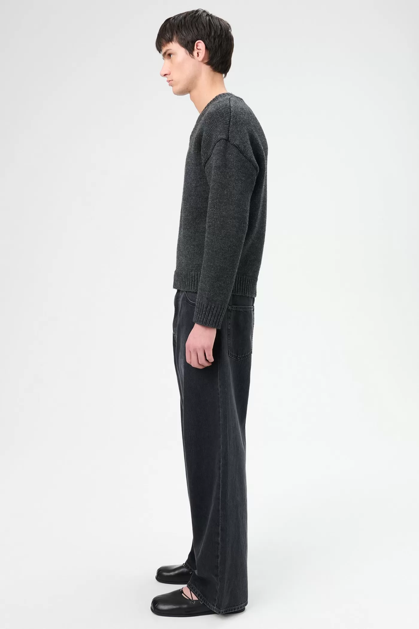 Hot Washed Black Denim Jeans