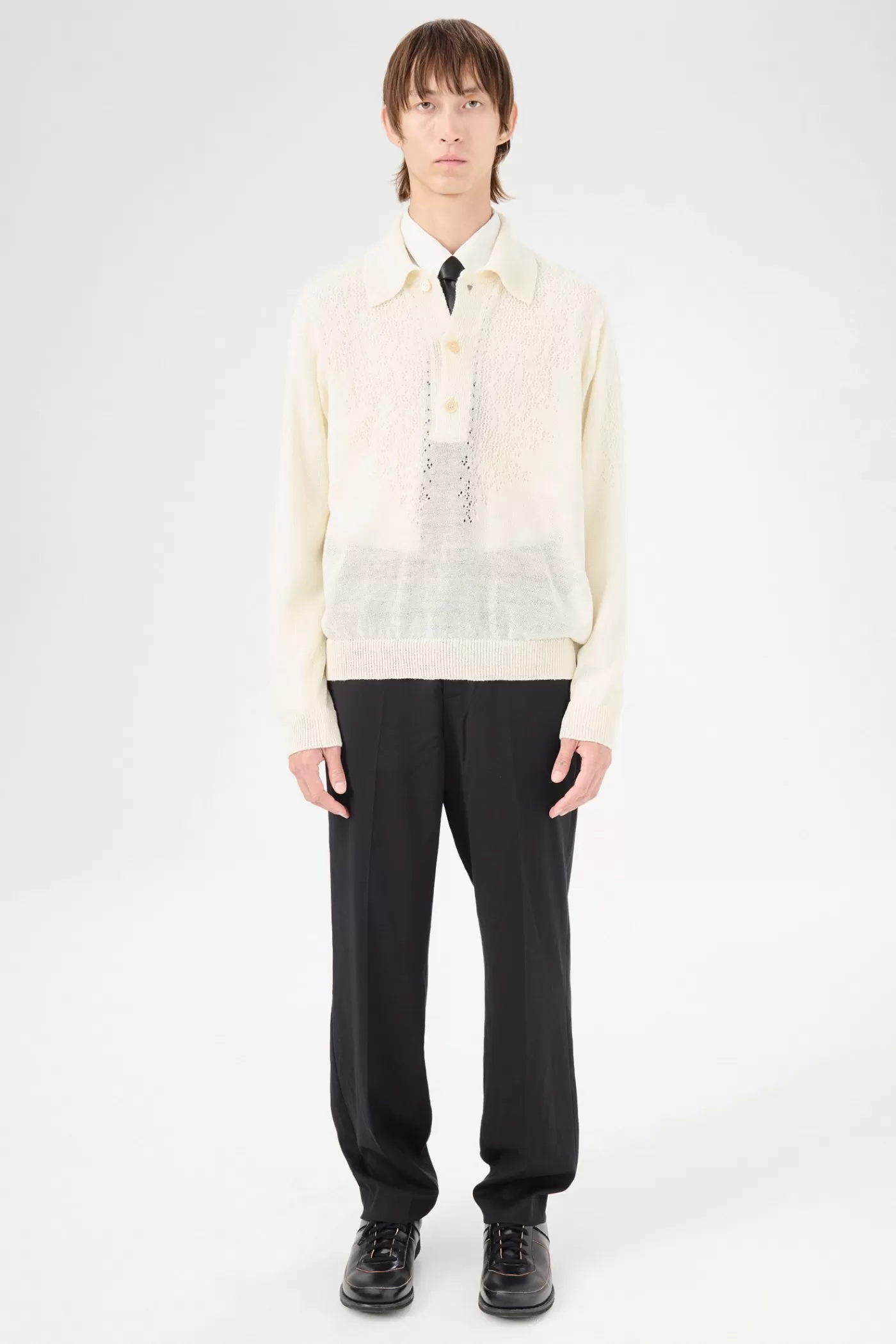 Cheap White Floral Pointille Knitwear