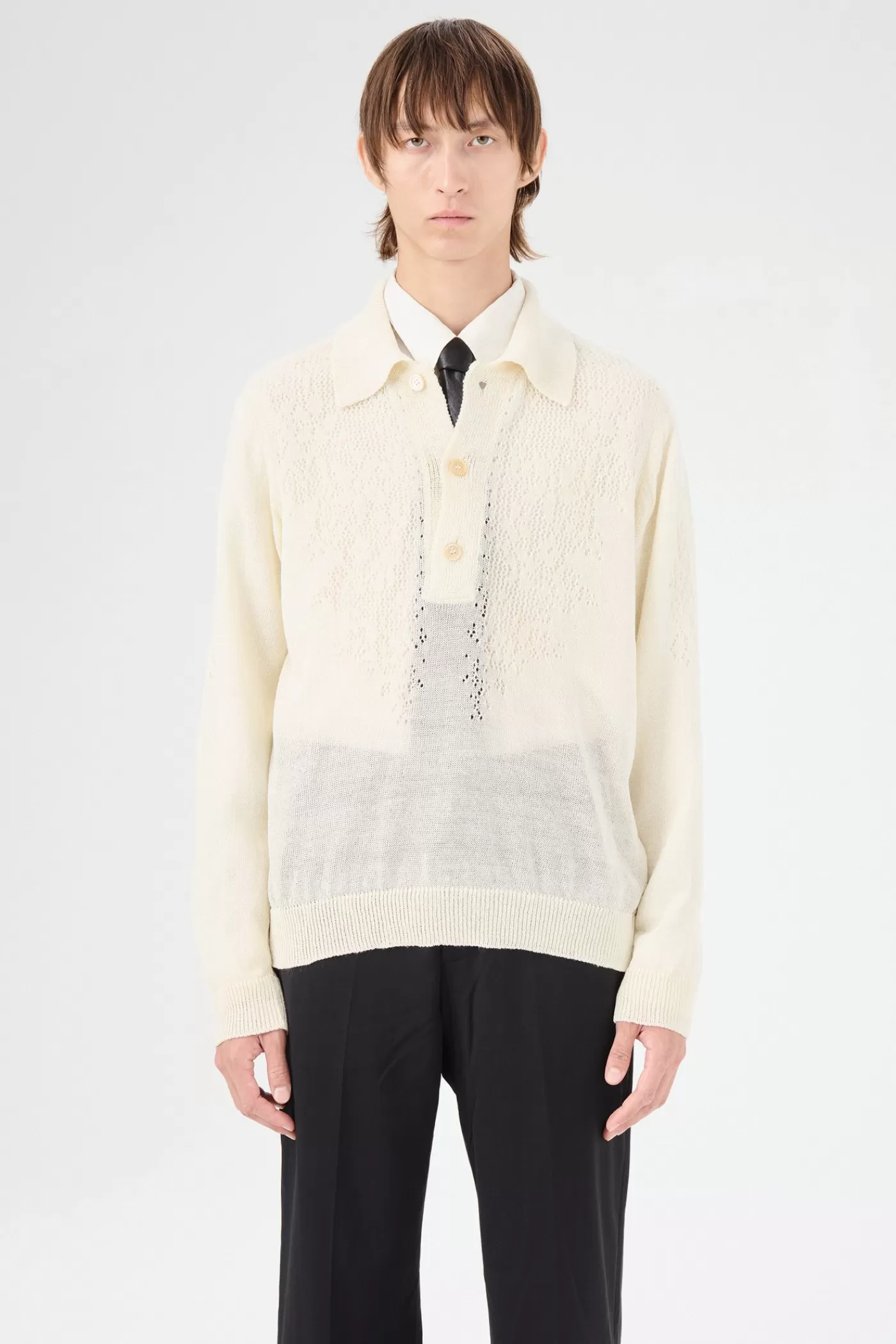 Cheap White Floral Pointille Knitwear